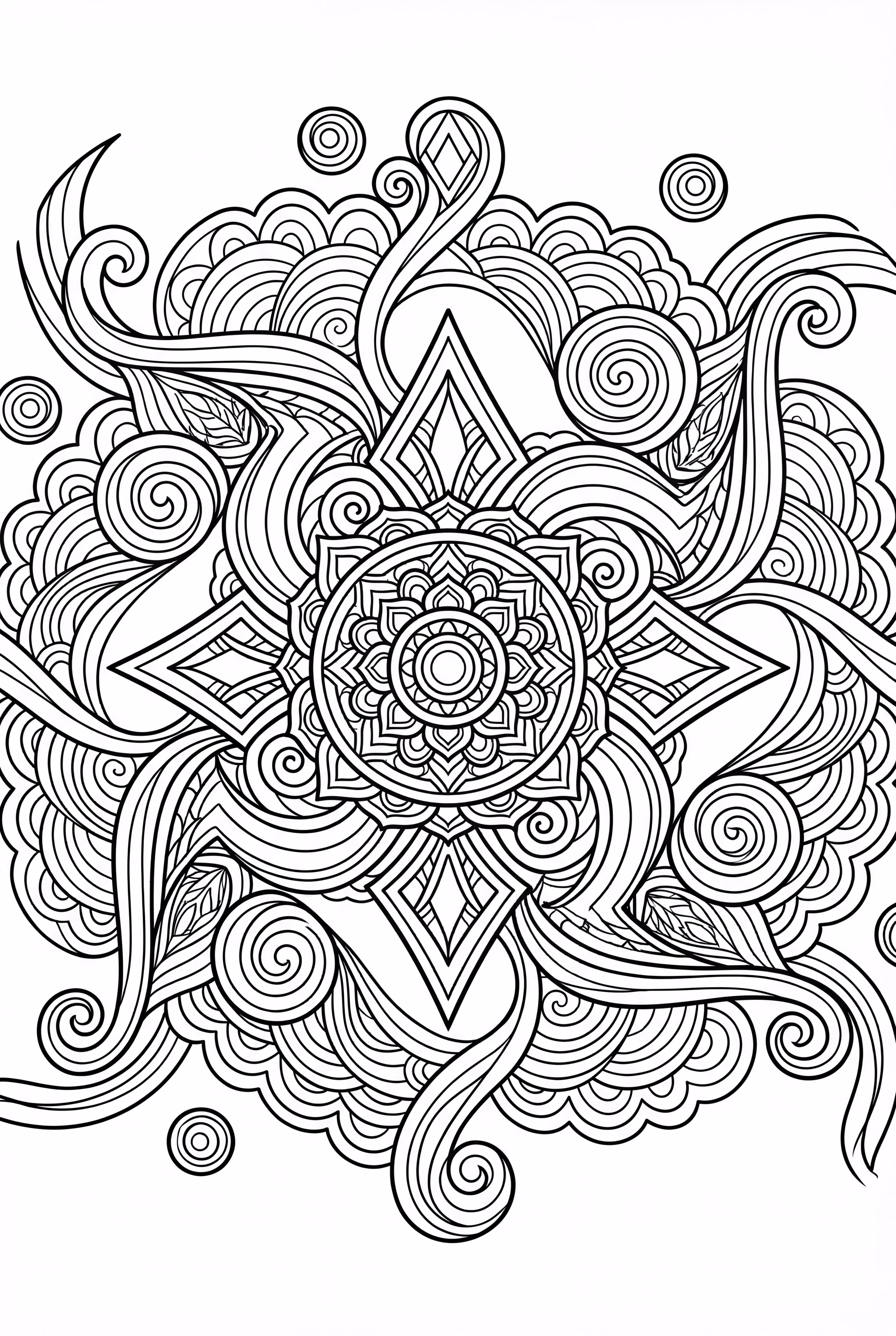 抽象正念艺术治疗图案