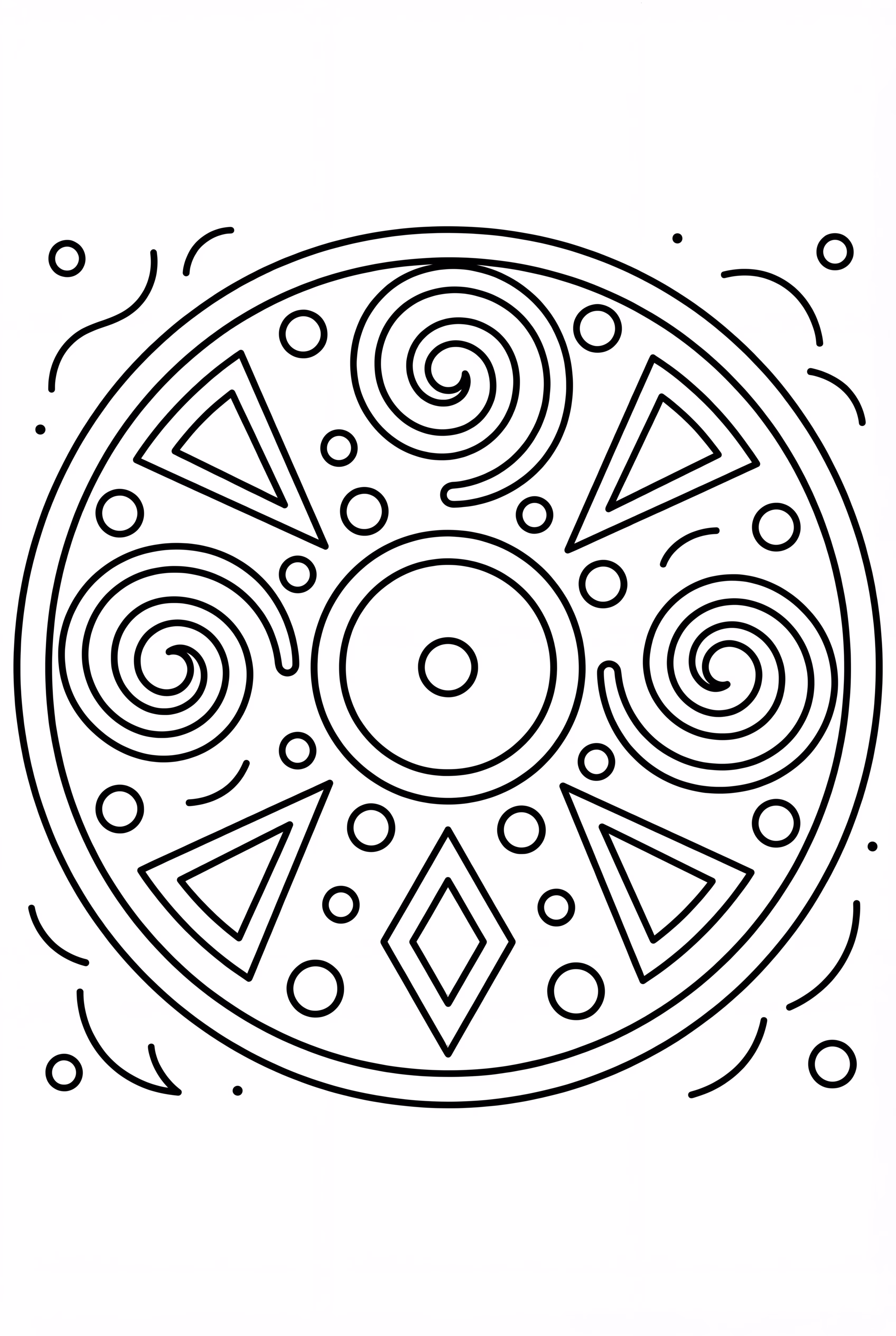 Diseño Mandala de Remolinos Abstractos