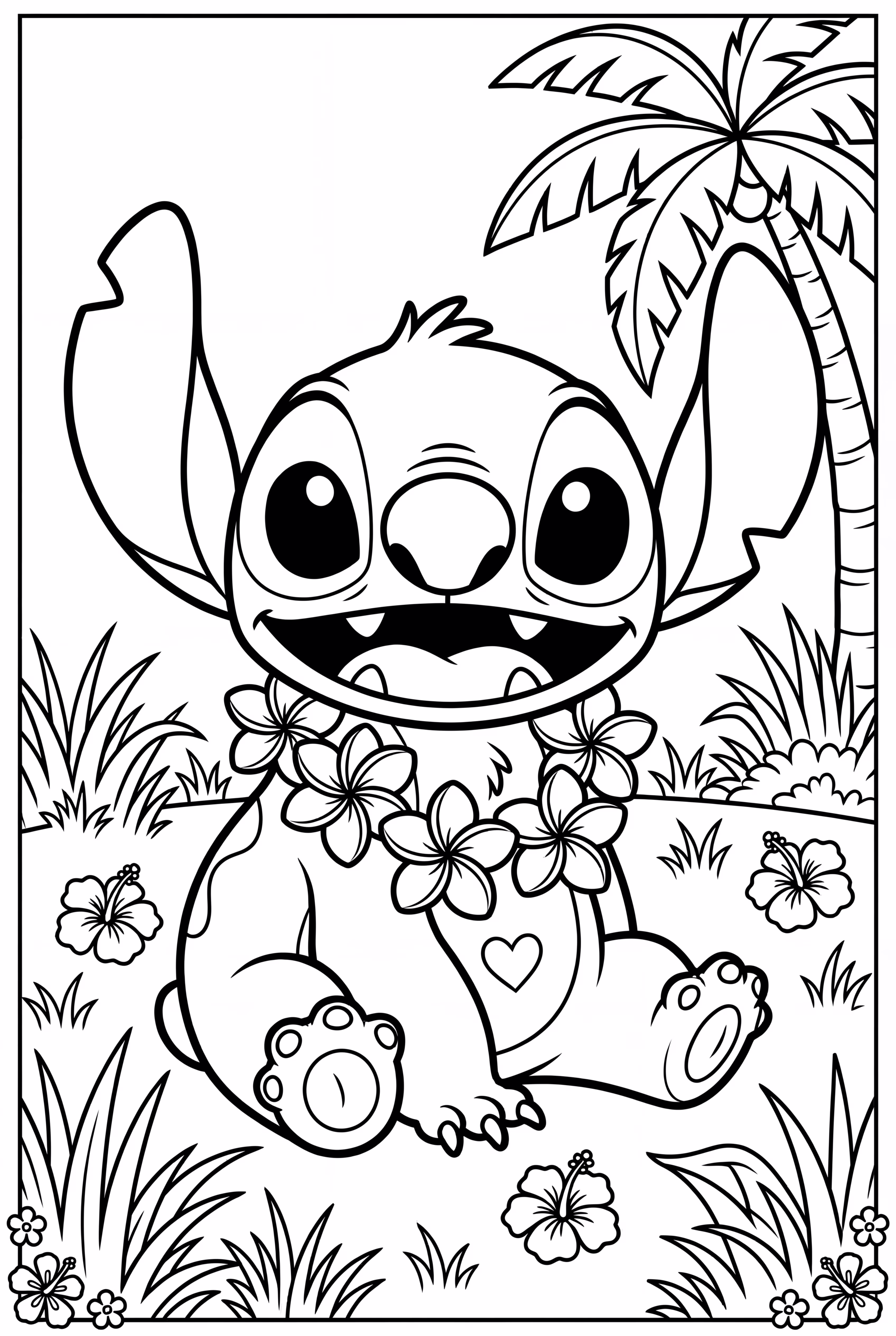 Adorable Cute Stitch in Ohana Scene