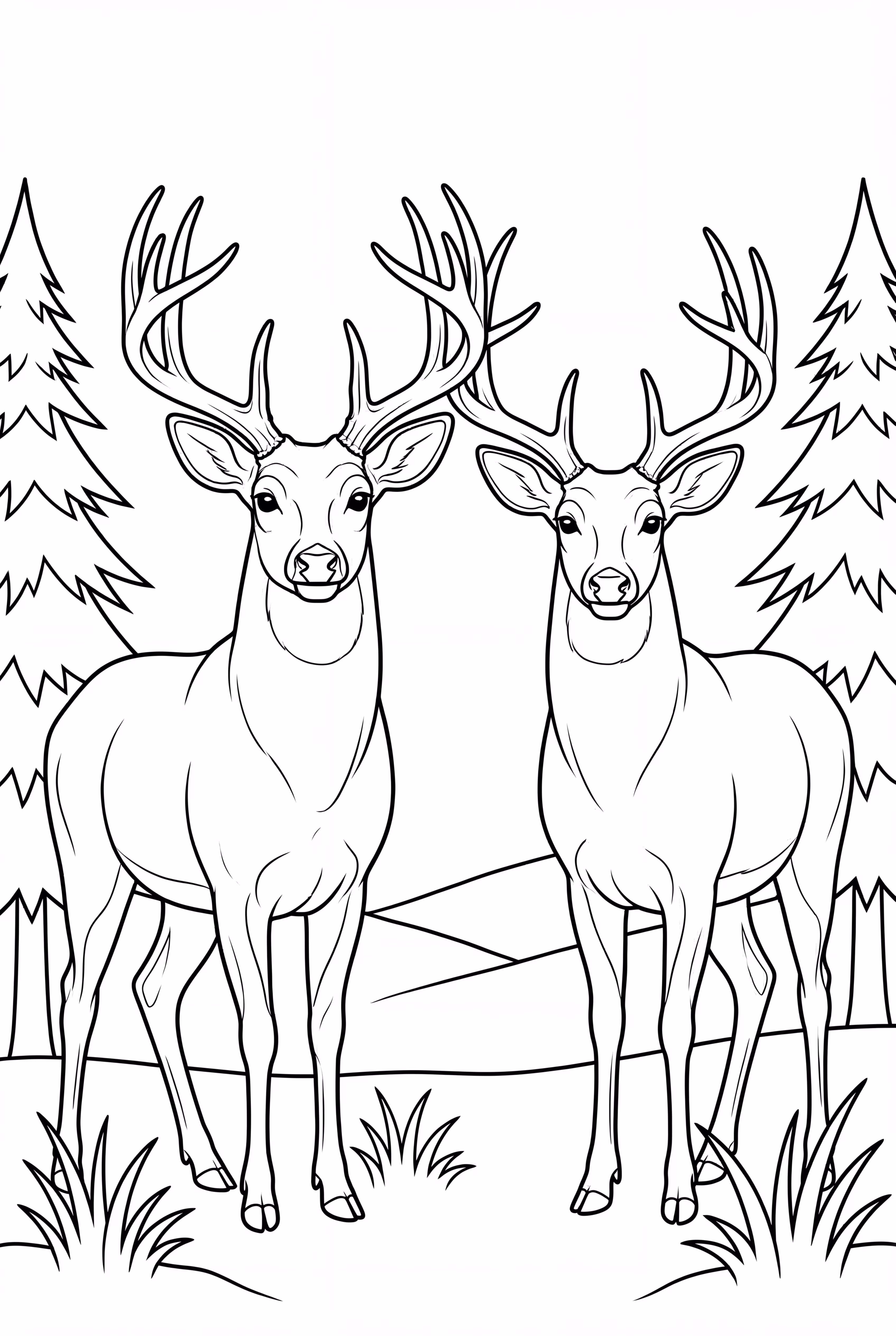 Lucha de ciervos machos adultos