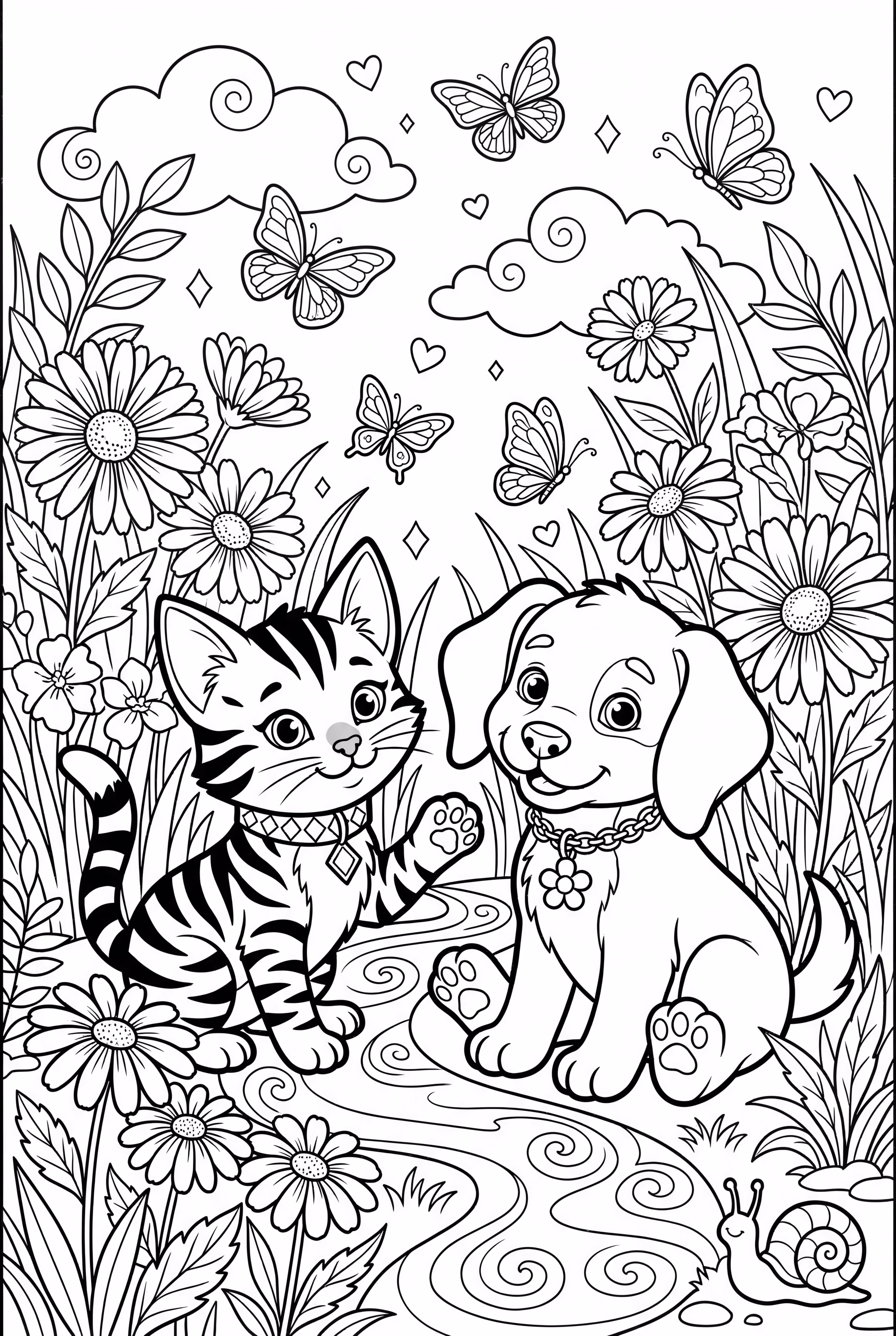 Adventures of a kitten and her puppy friend