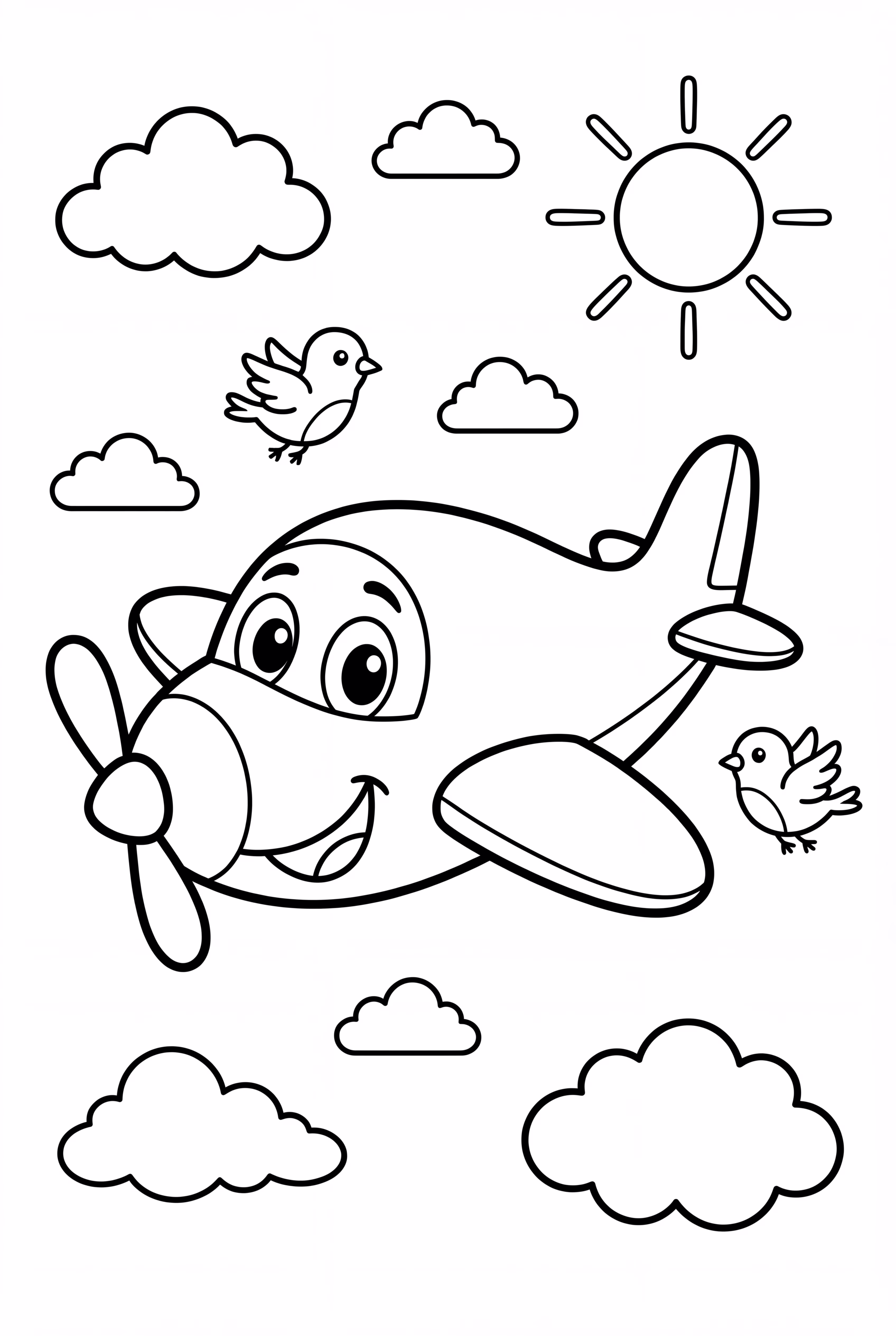 Avión volando en el cielo