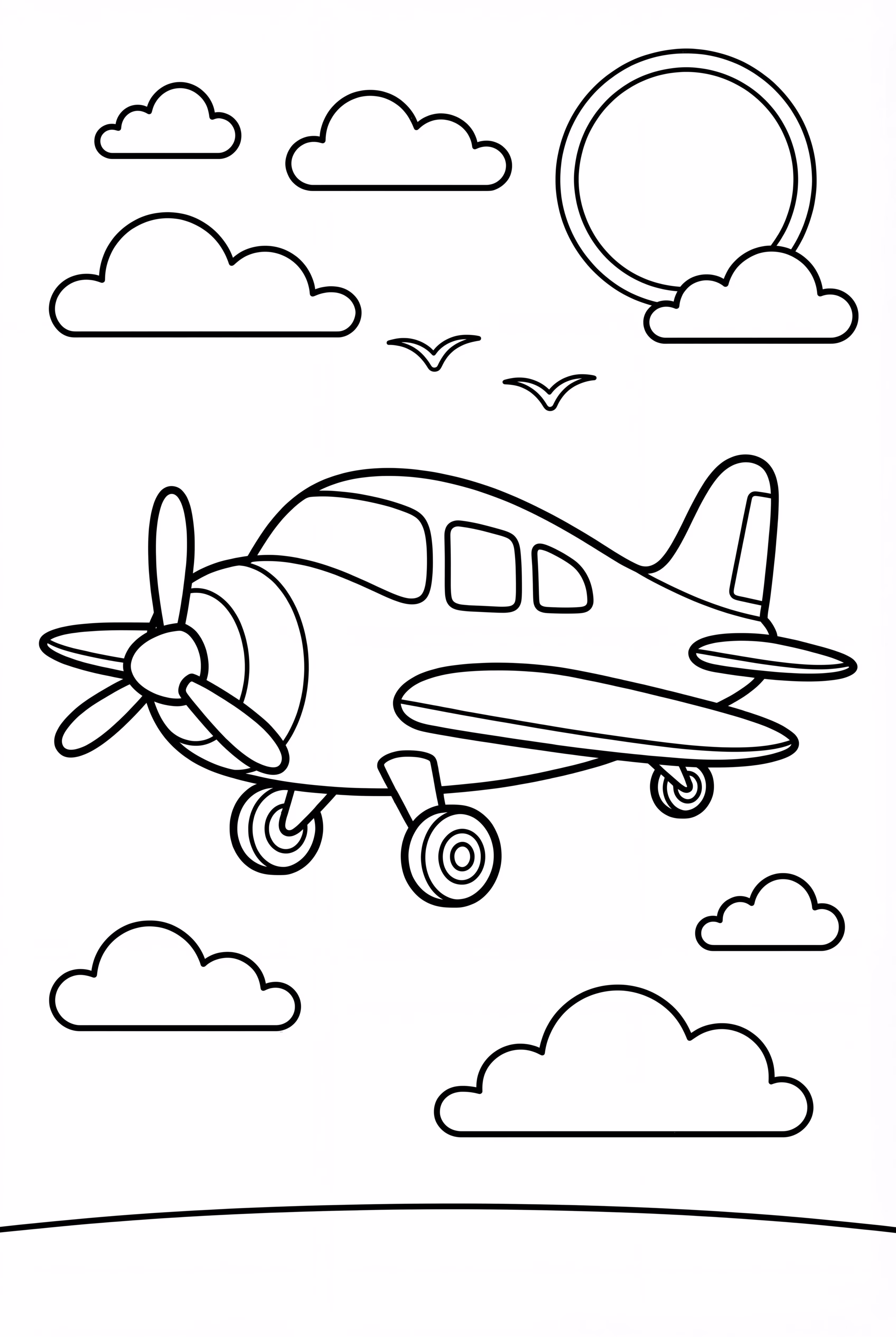 Flugzeug, das am Himmel fliegt