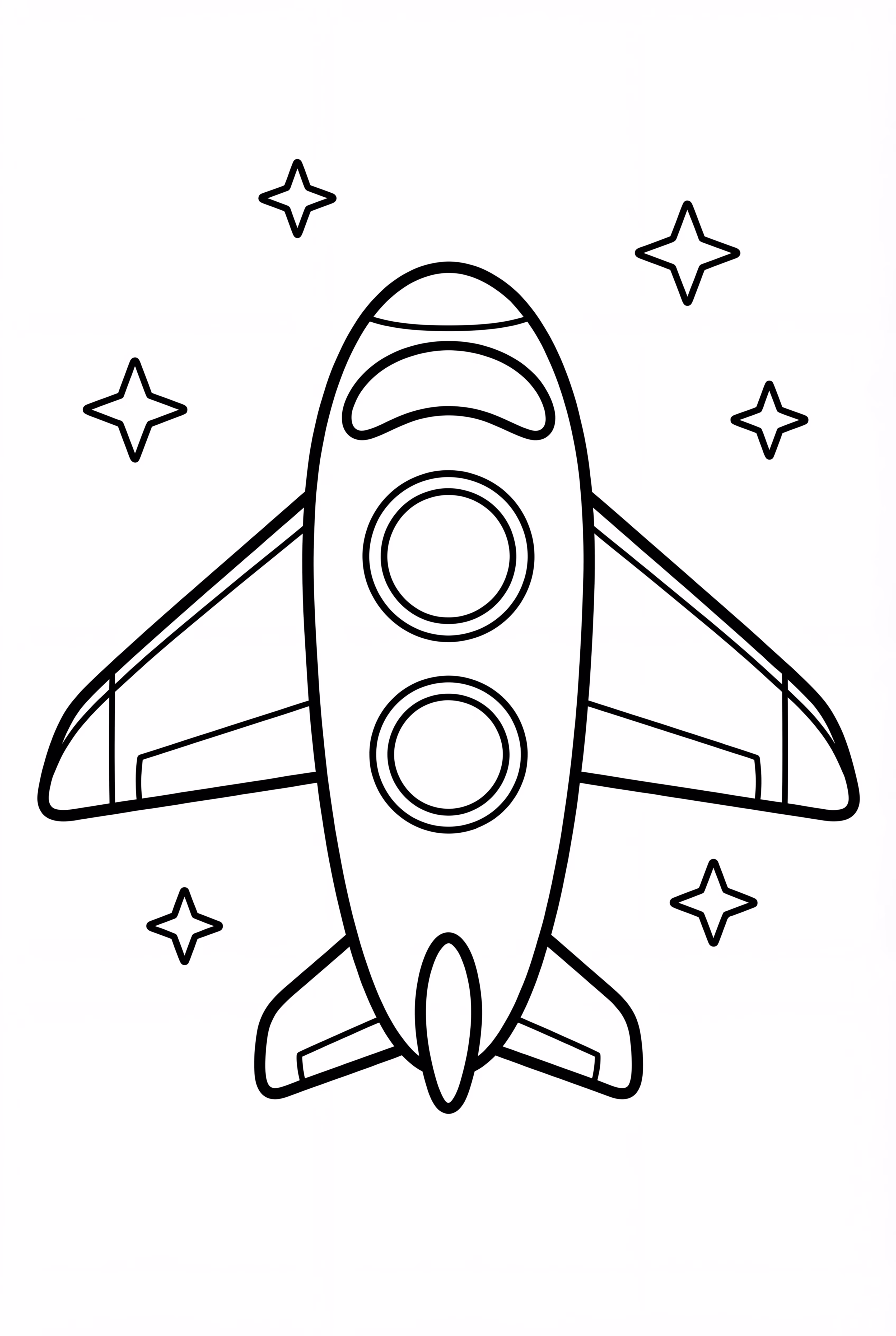 Airplane Outline for Kids
