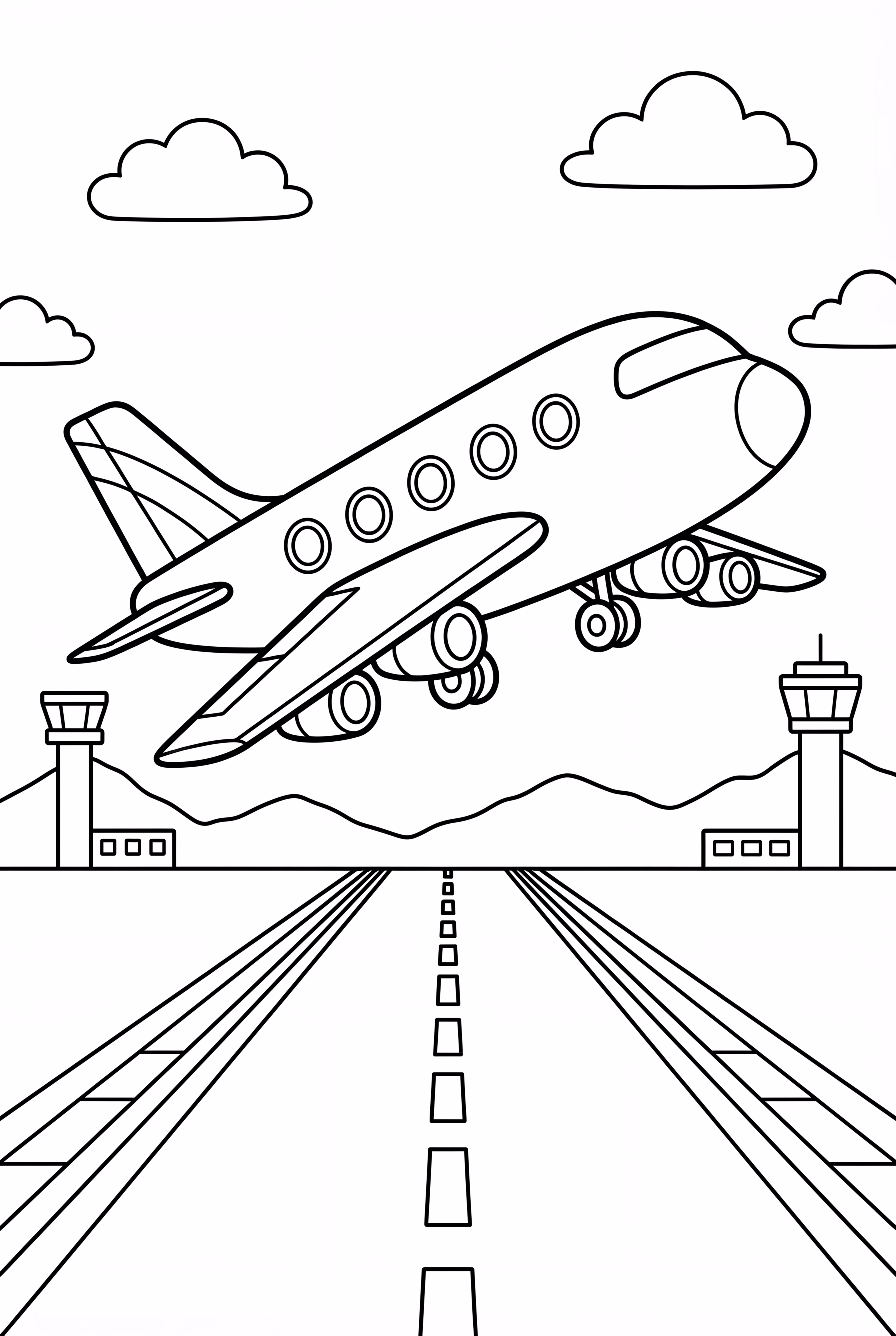 Airplane Taking Off from the Runway