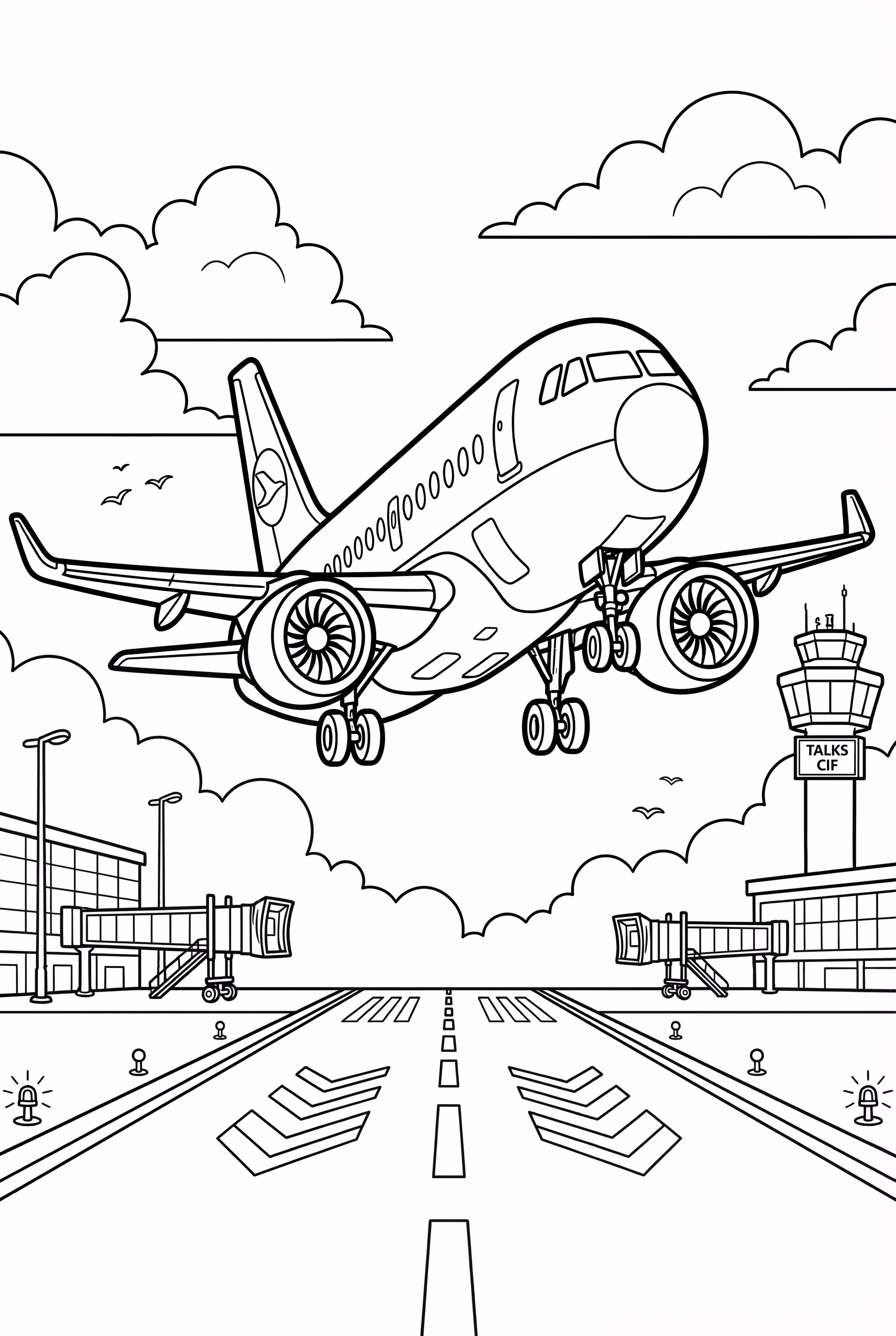 Airplane Taking Off from the Runway-2