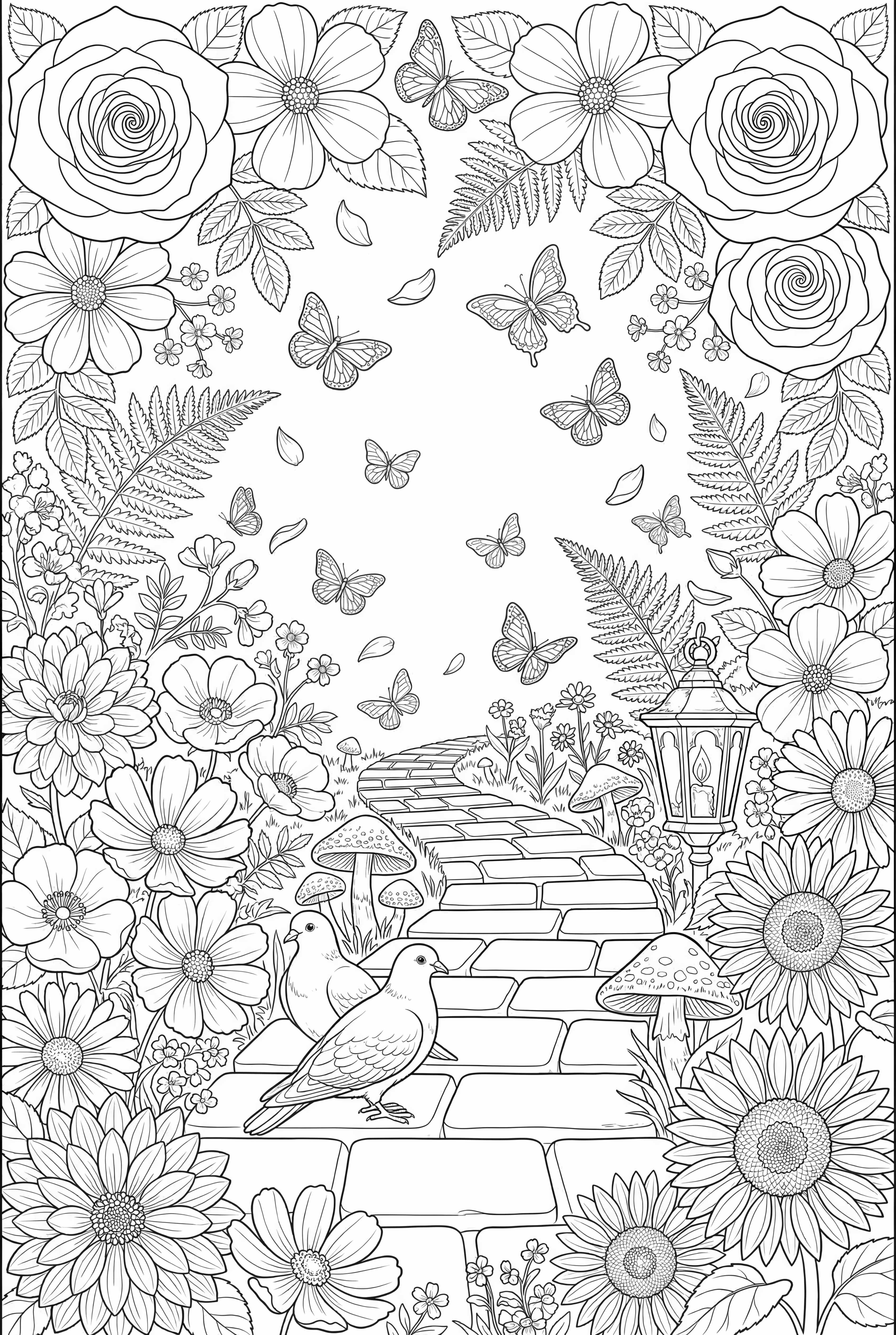 Alice au pays des merveilles Fantaisie florale