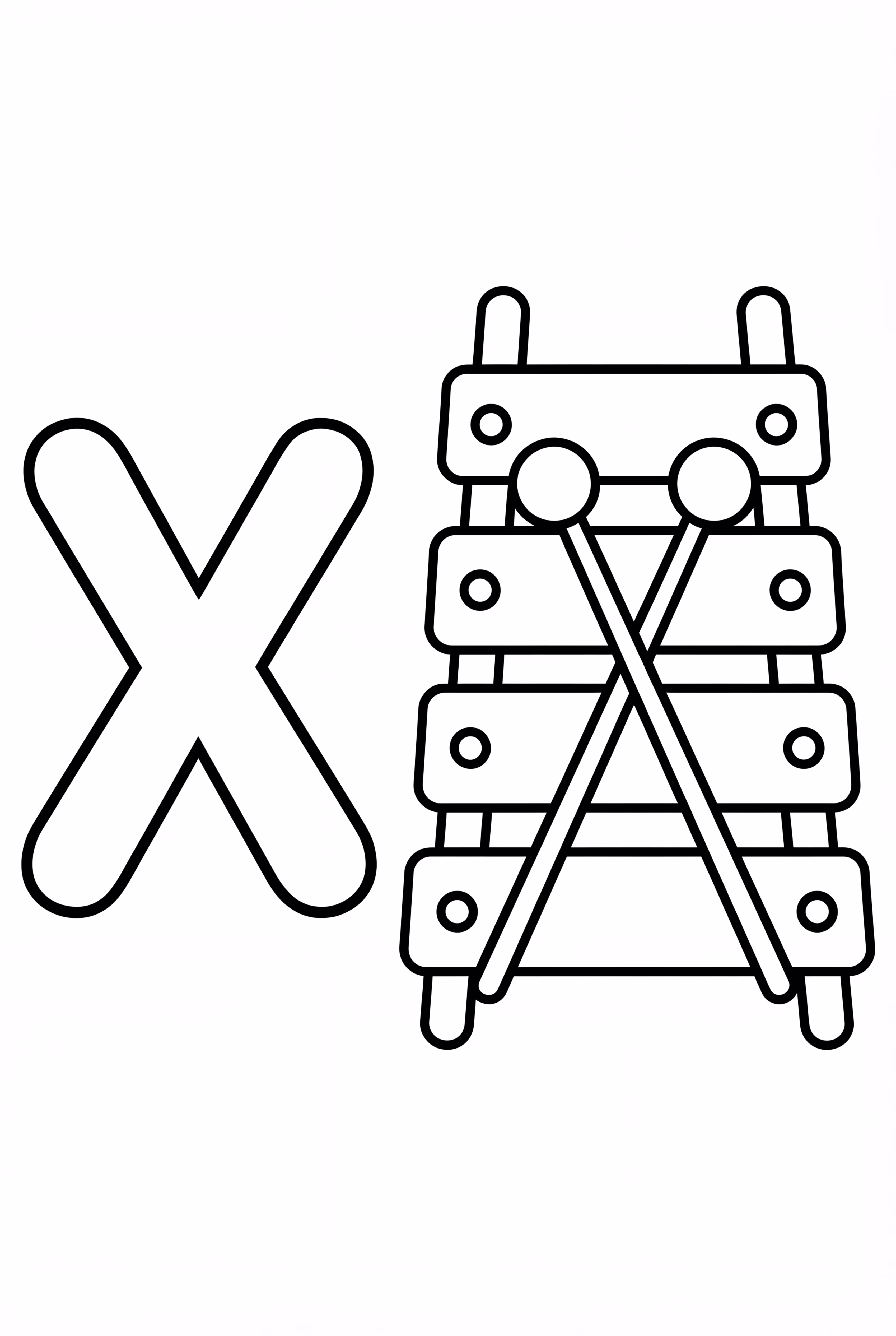 Alphabet Letter X With A Xylophone