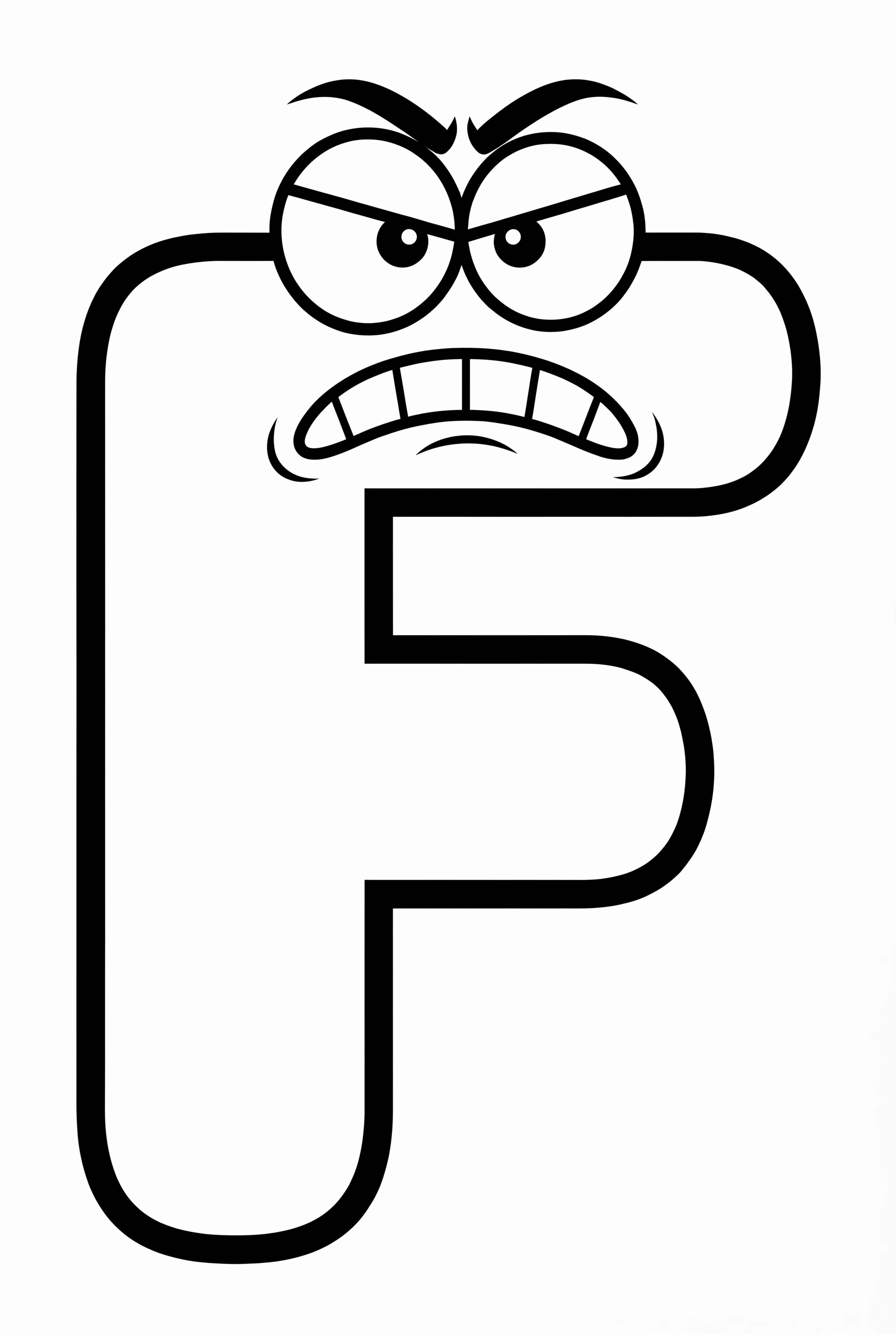 字母故事 字母F生气的样子