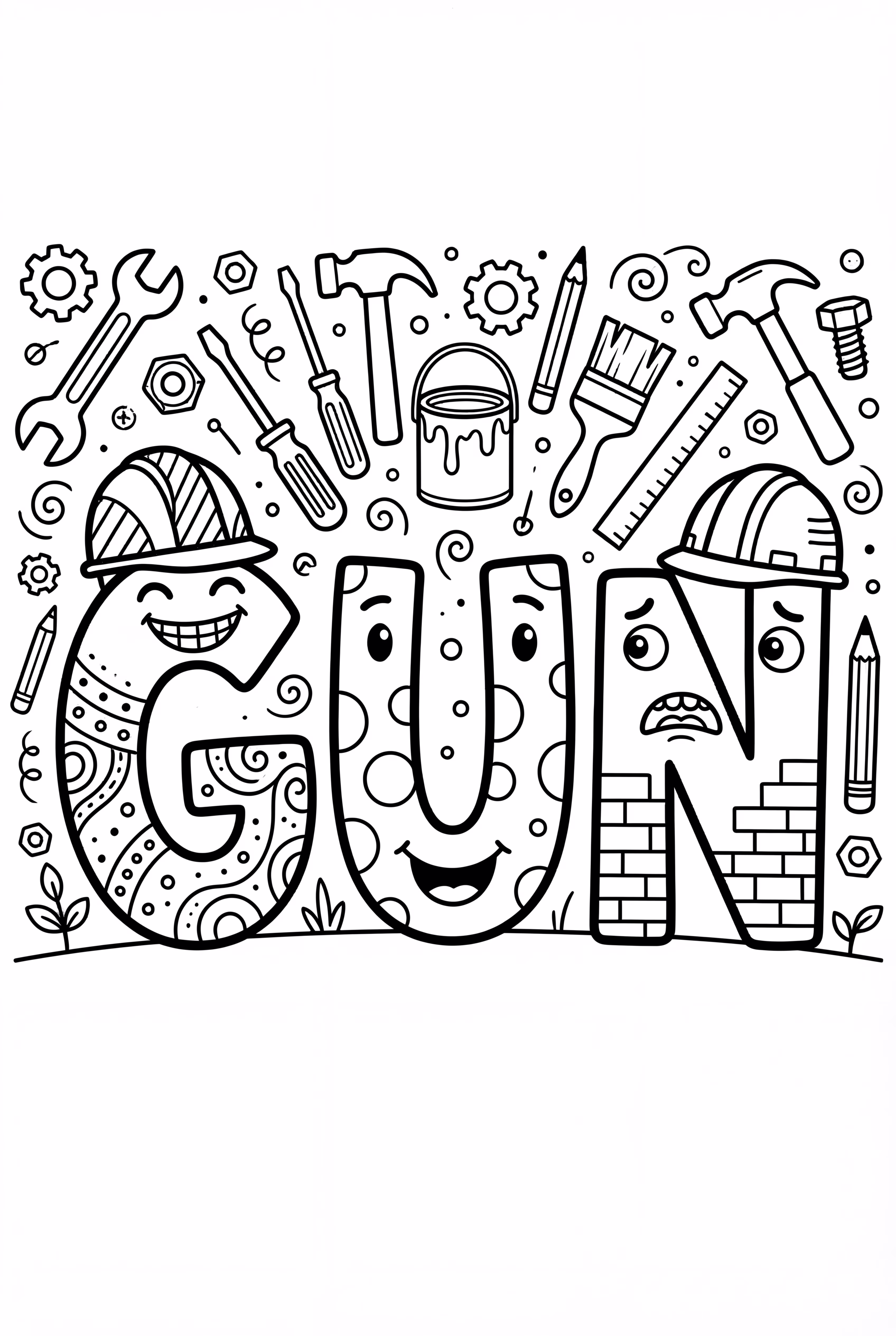 Alphabet Lore Letters Building The Word GUN