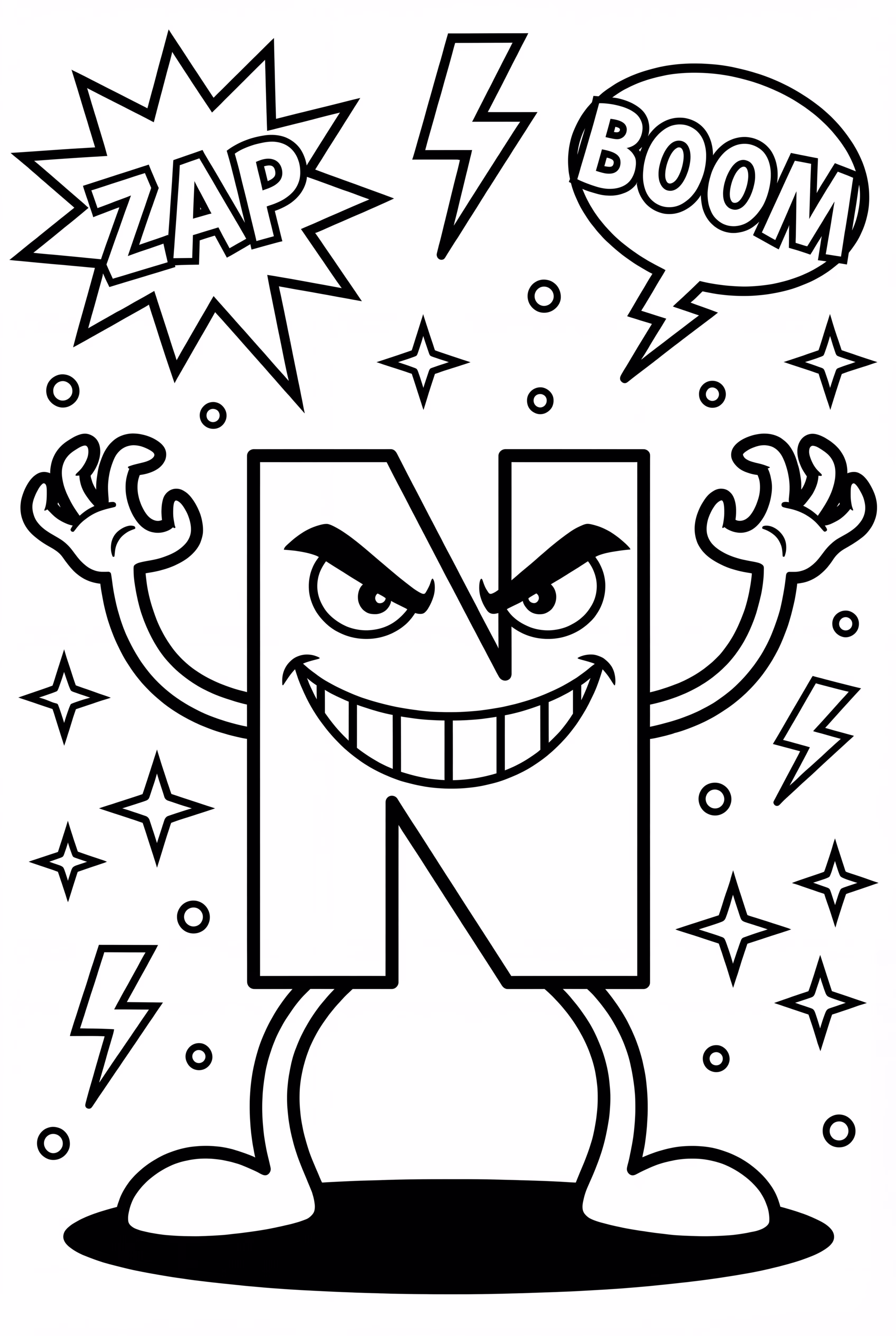 Alphabet Lore N The Villain Posing