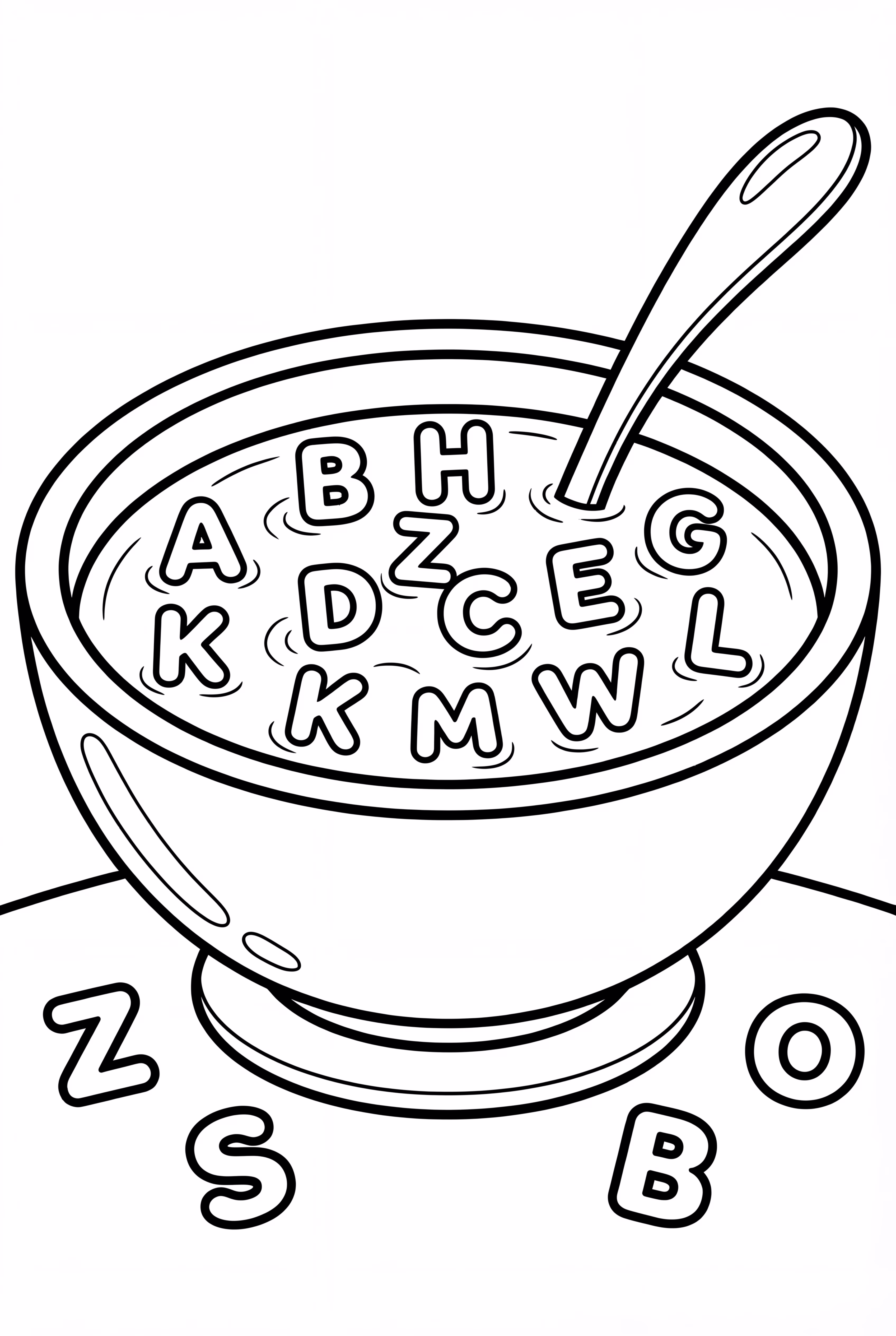 Alphabet Soup In A Big Bowl