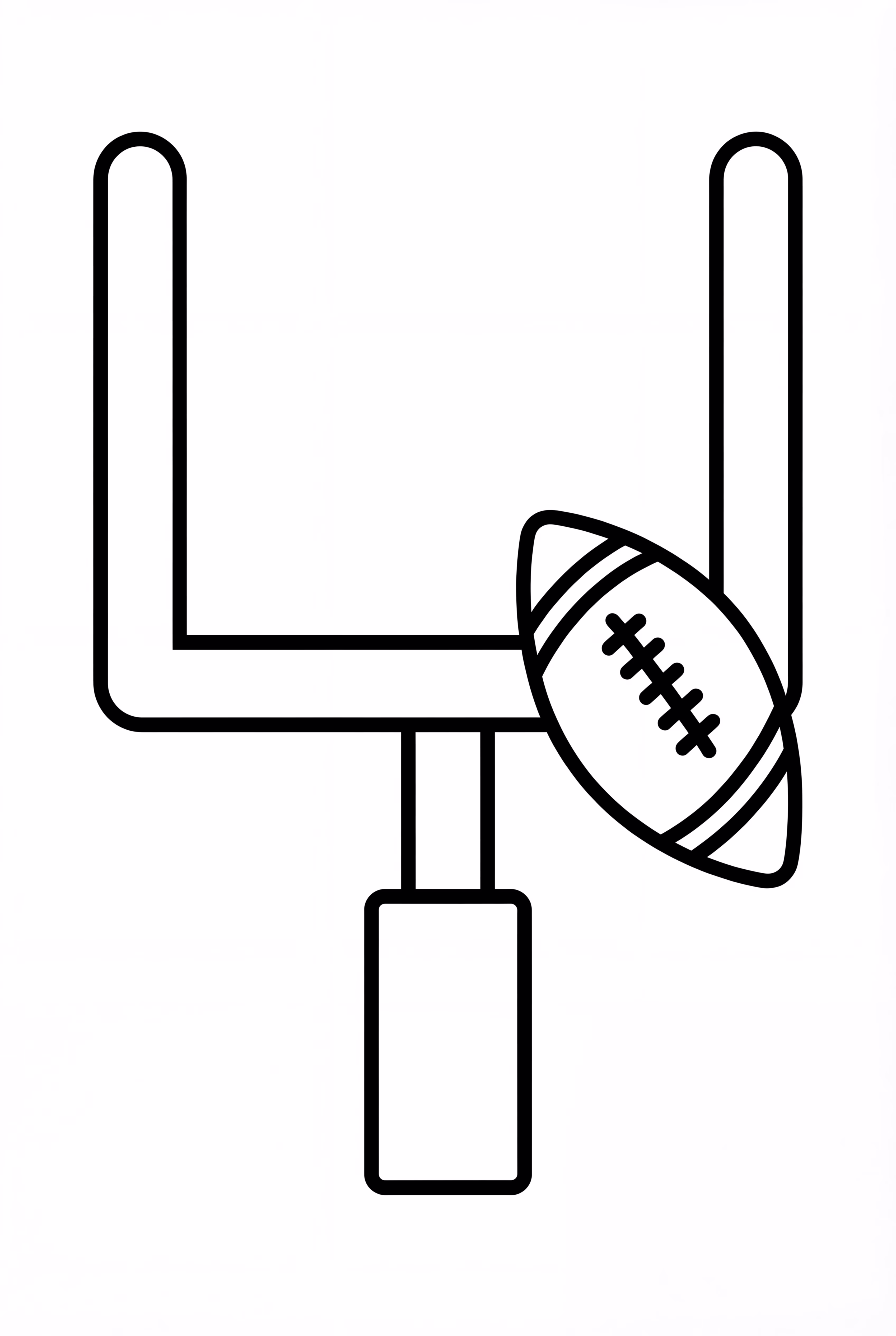 美式足球场门架与足球