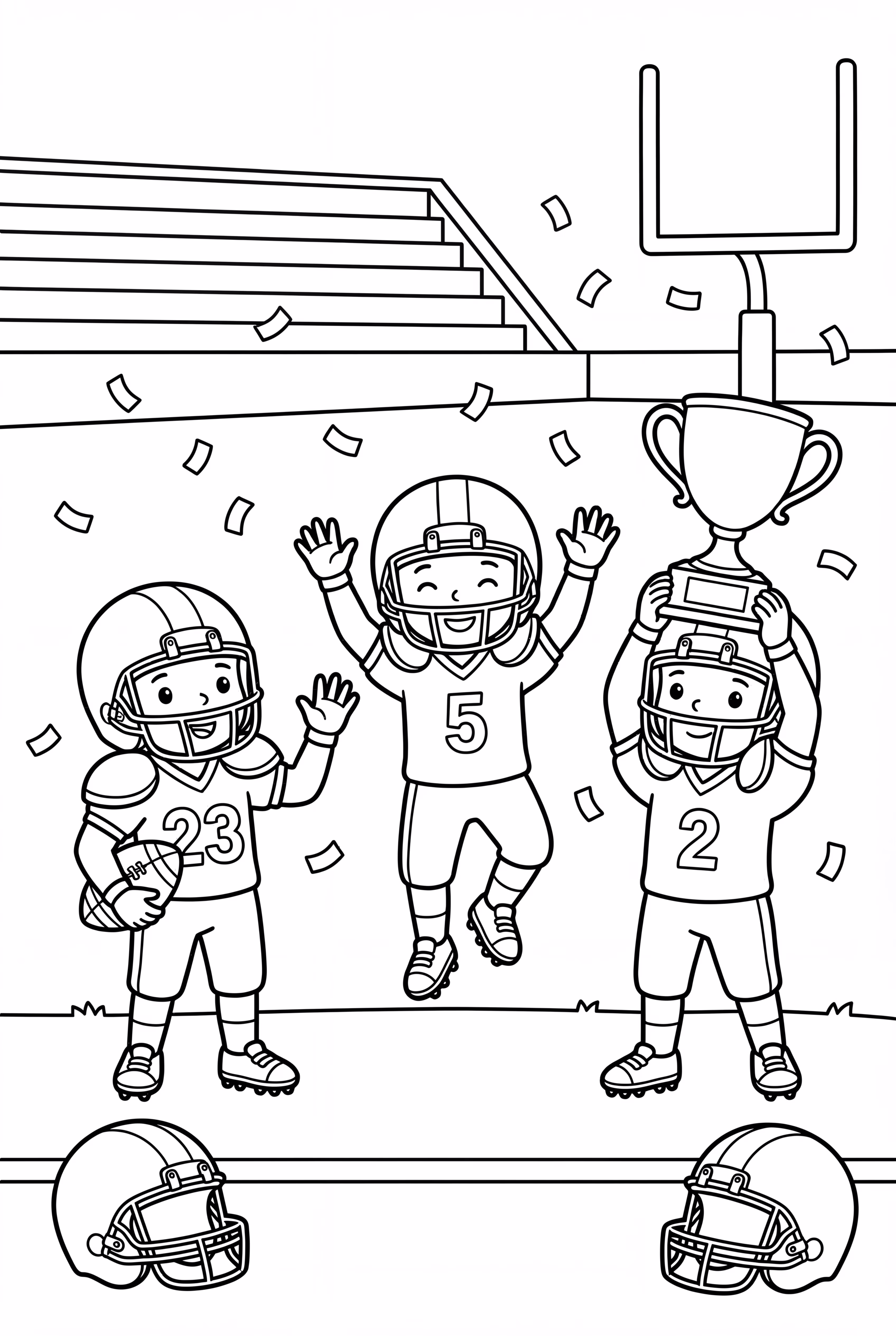 American Football Team Victory Celebration