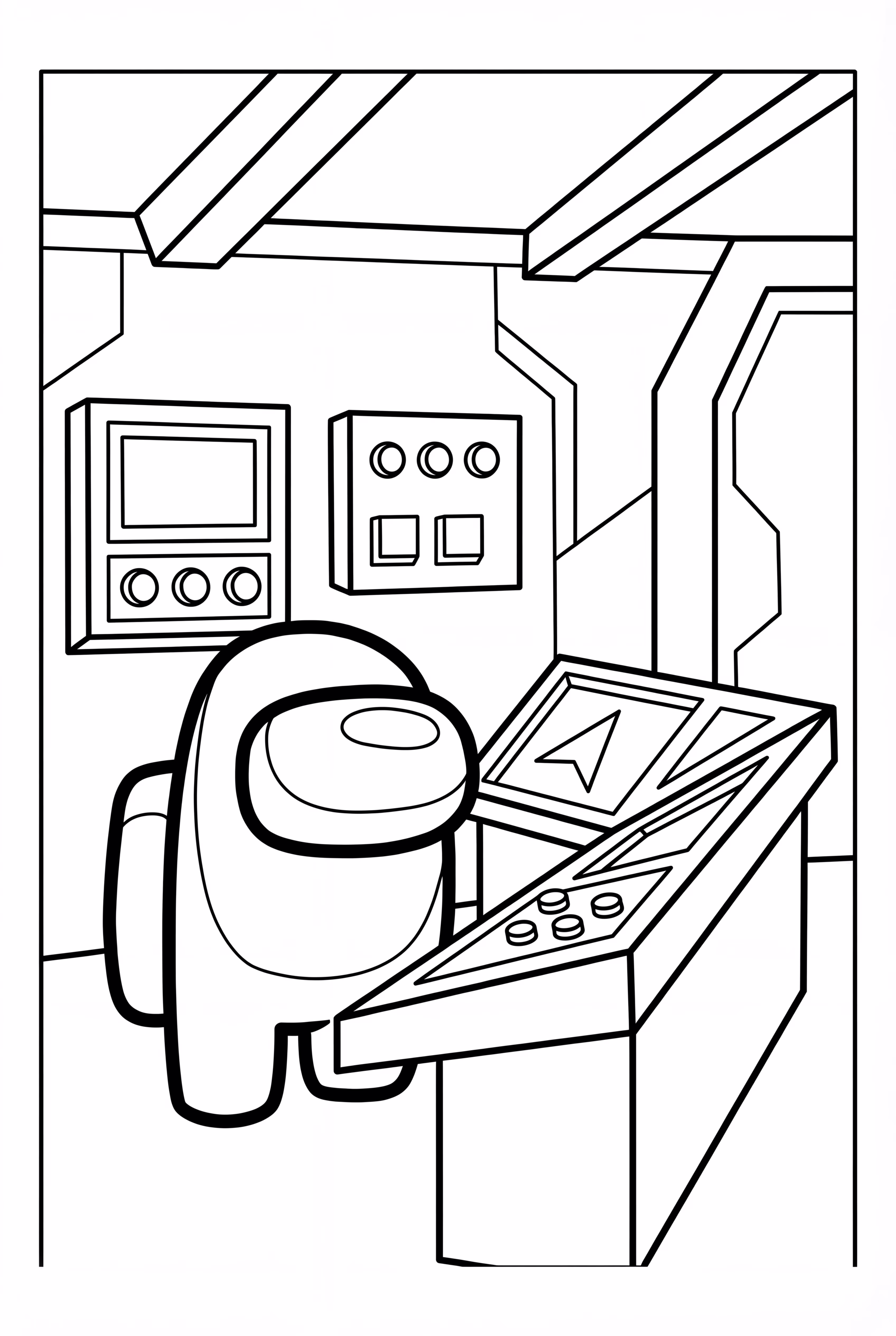 Personaje de Among Us en el Panel de Navegación