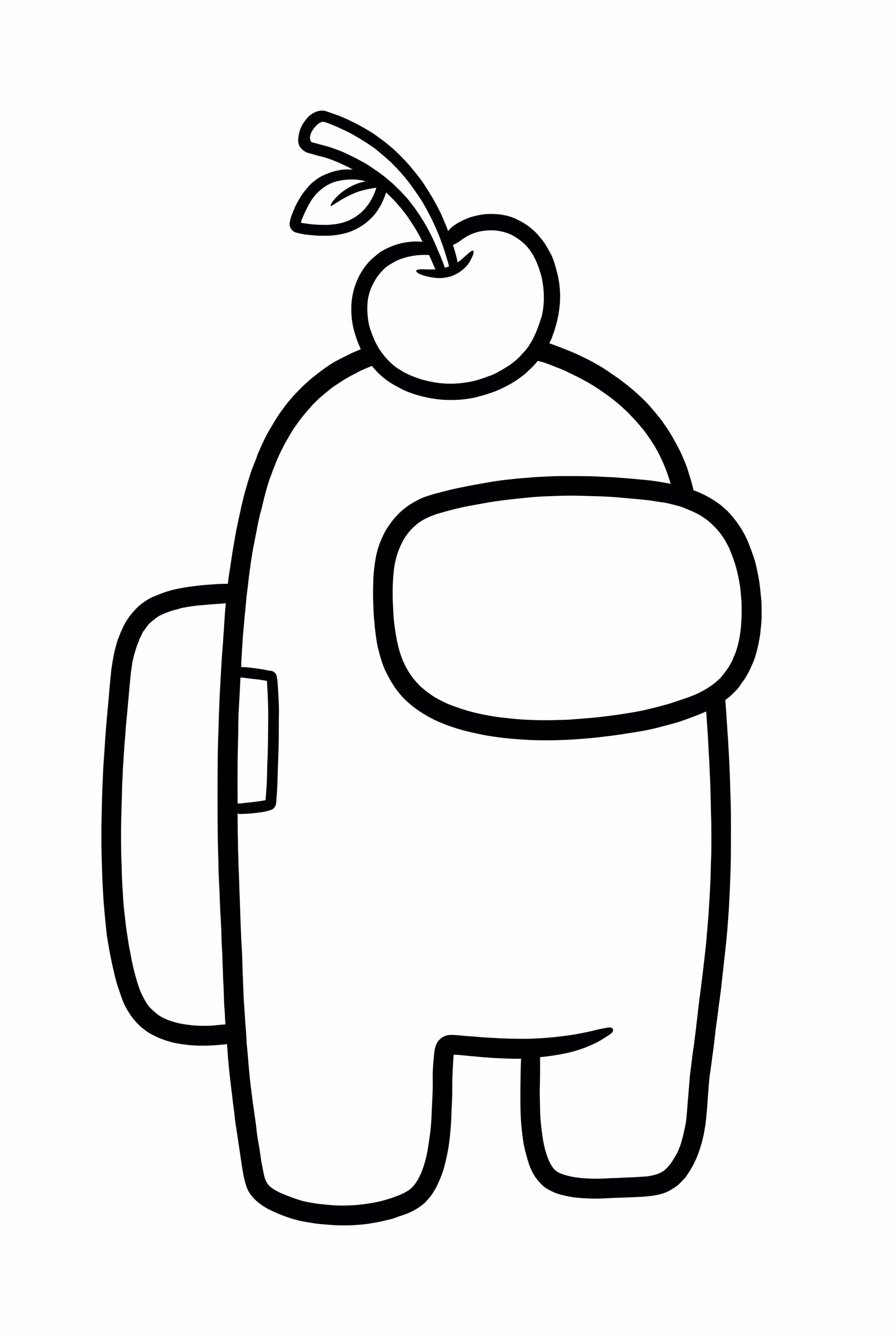 Personaje de Among Us Con Una Cereza Encima