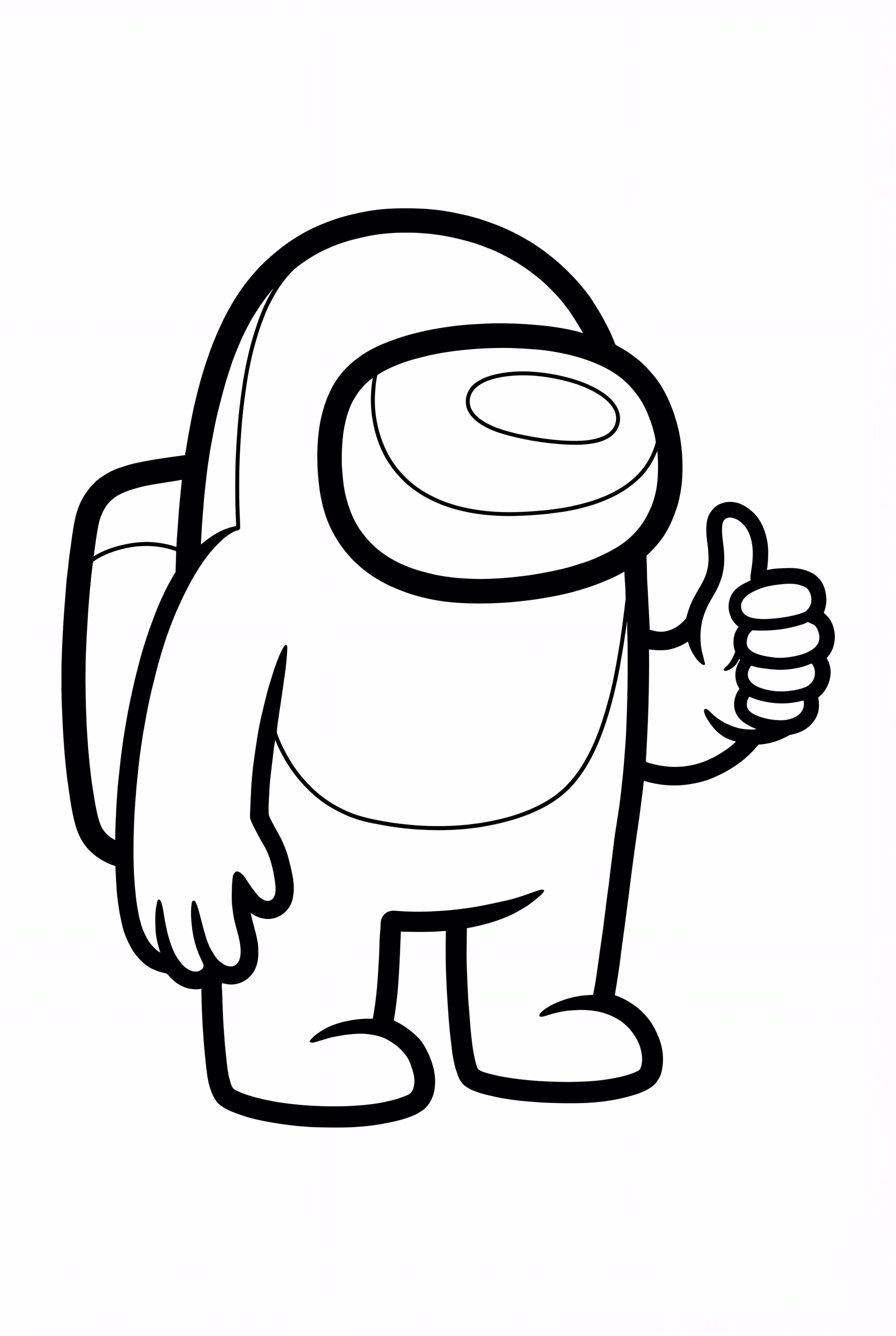 Tripulante de Among Us haciendo un pulgar hacia arriba