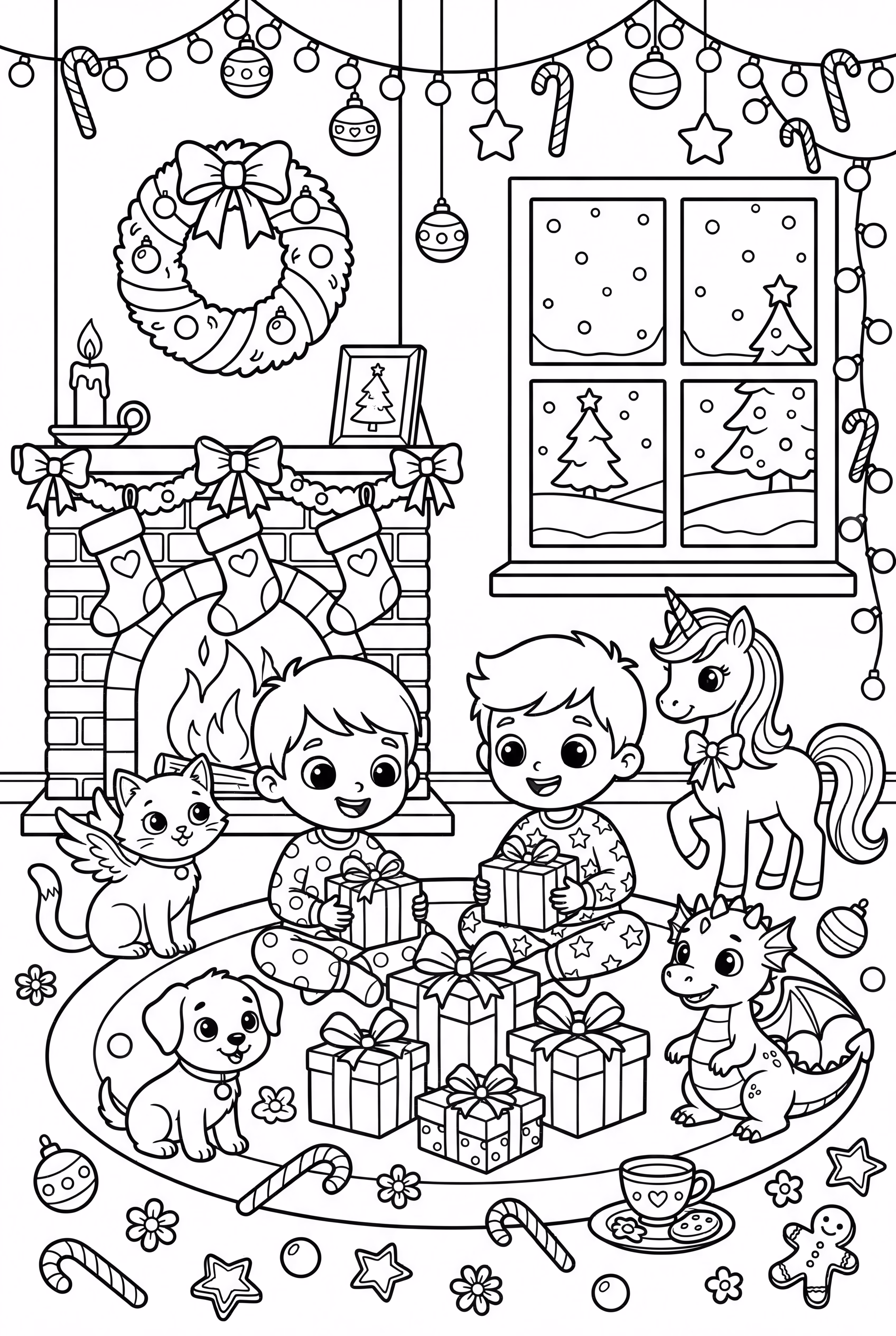 Uma Cena de Manhã de Natal do Adopt Me