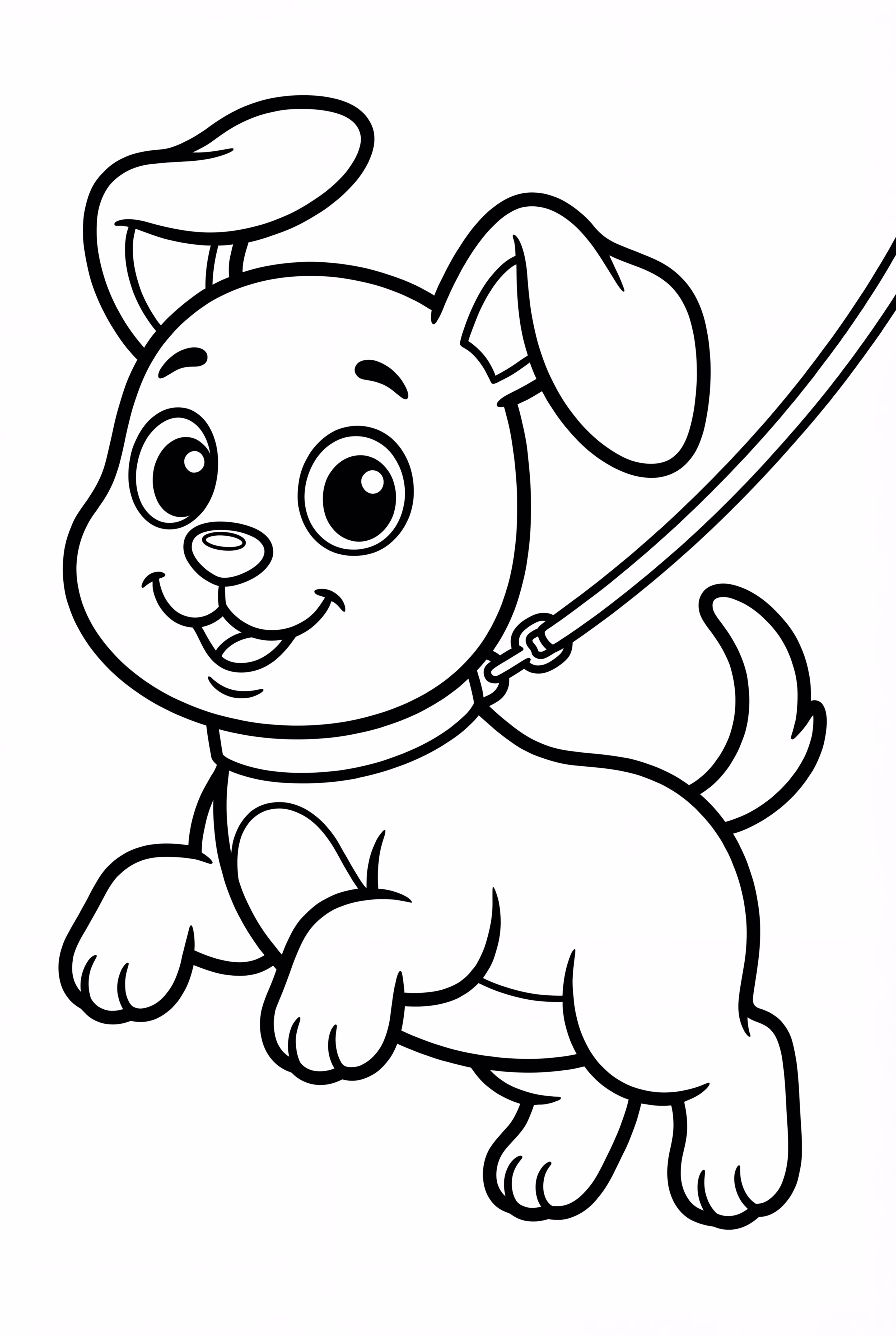 목줄을 한 입양 동물