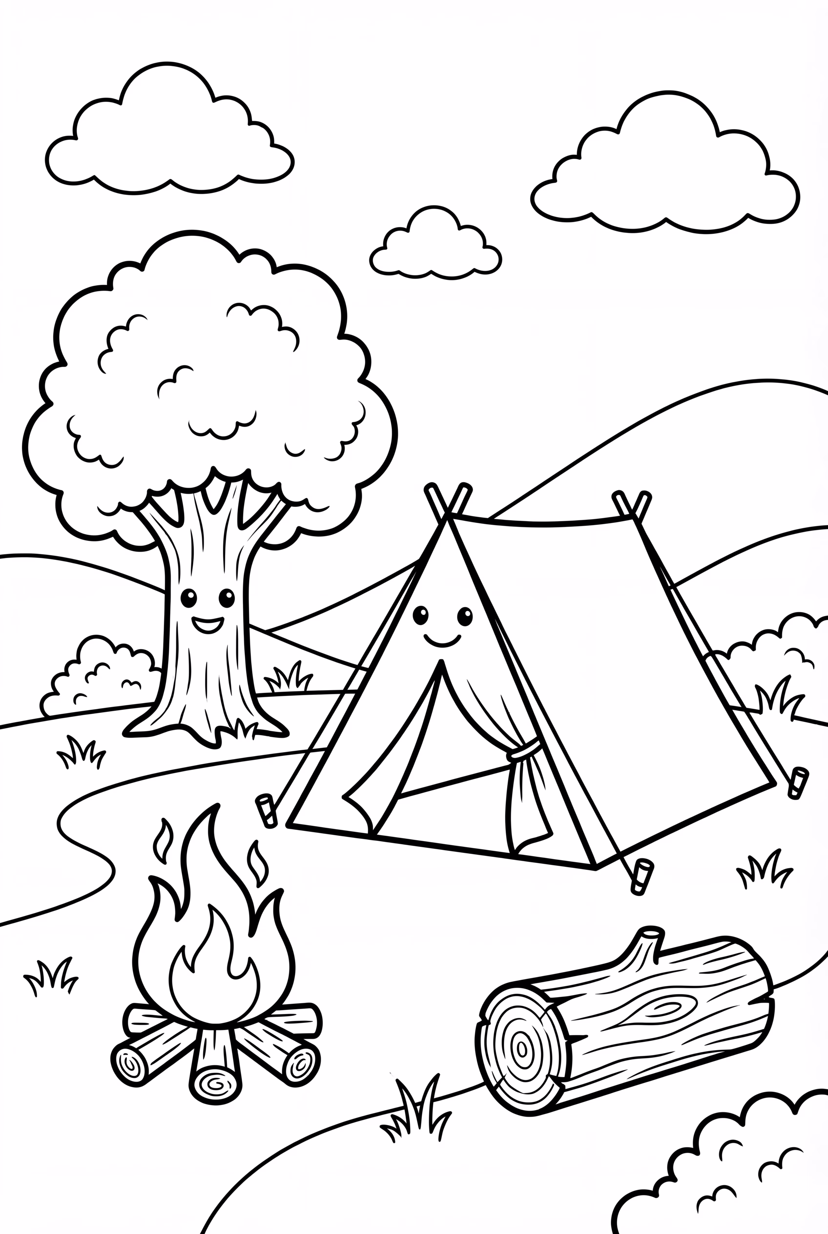 テントのあるどうぶつの森のキャンプ場