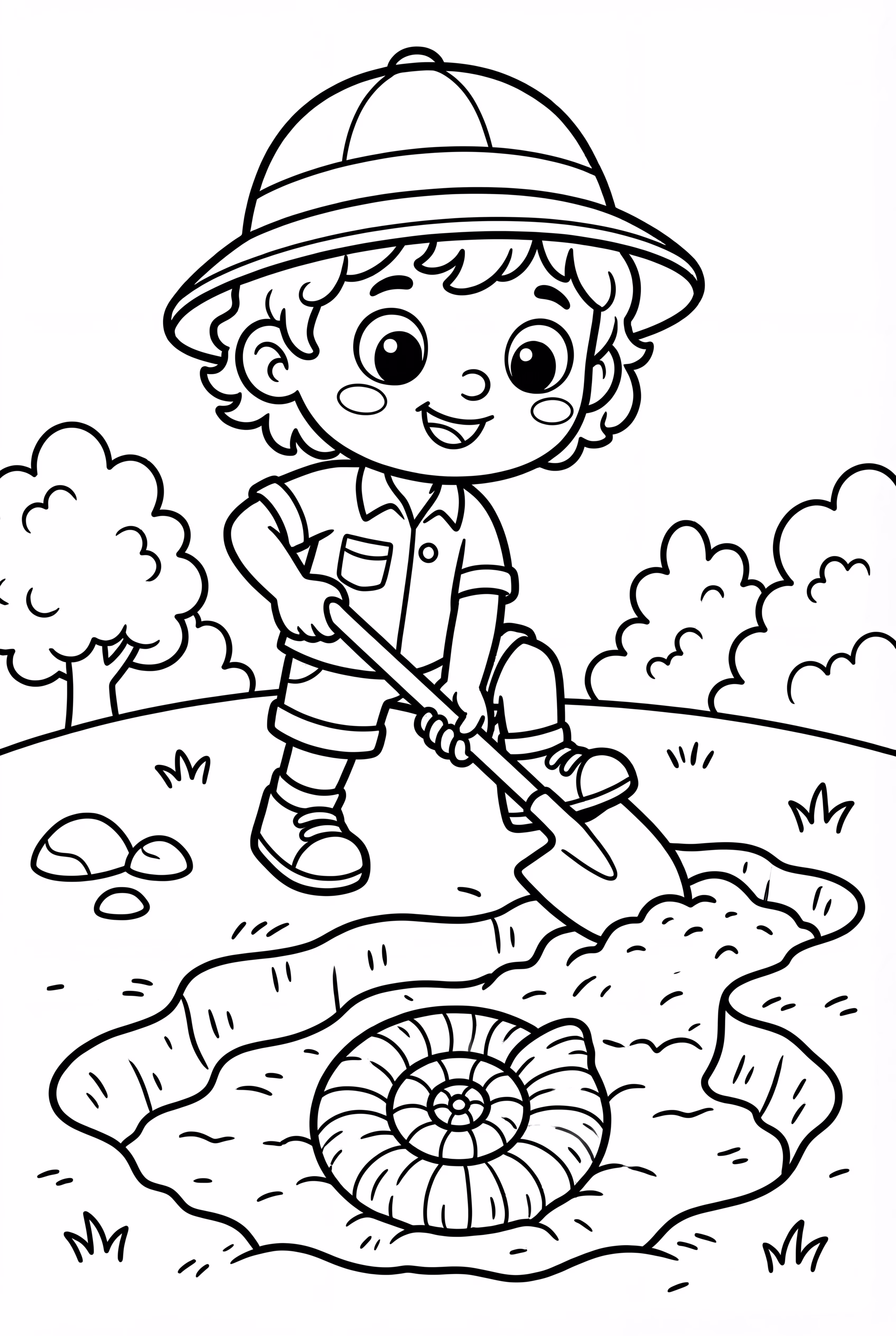 An Animal Crossing Character Digging For Fossils