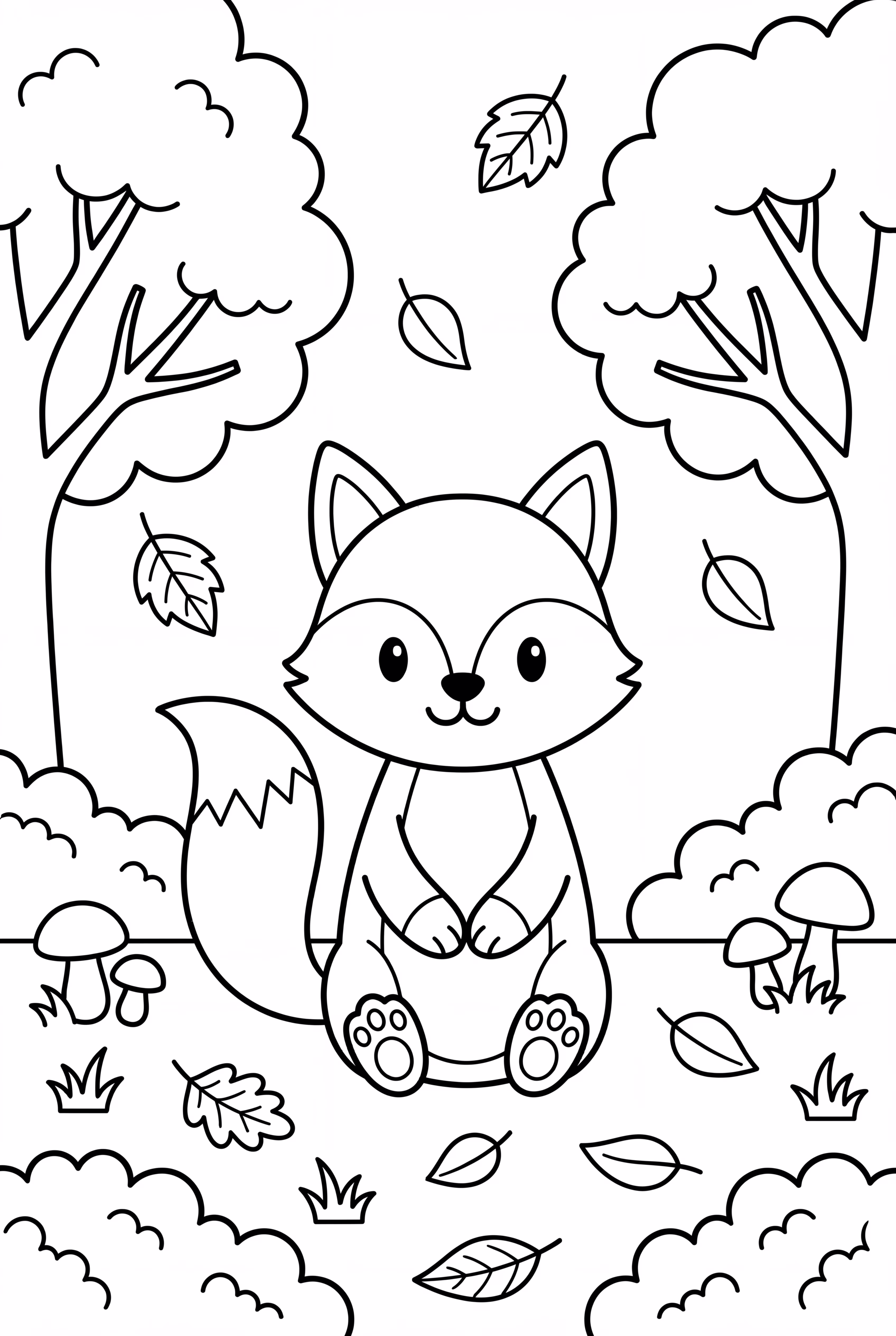 An Autumn Fall Fox In The Woods