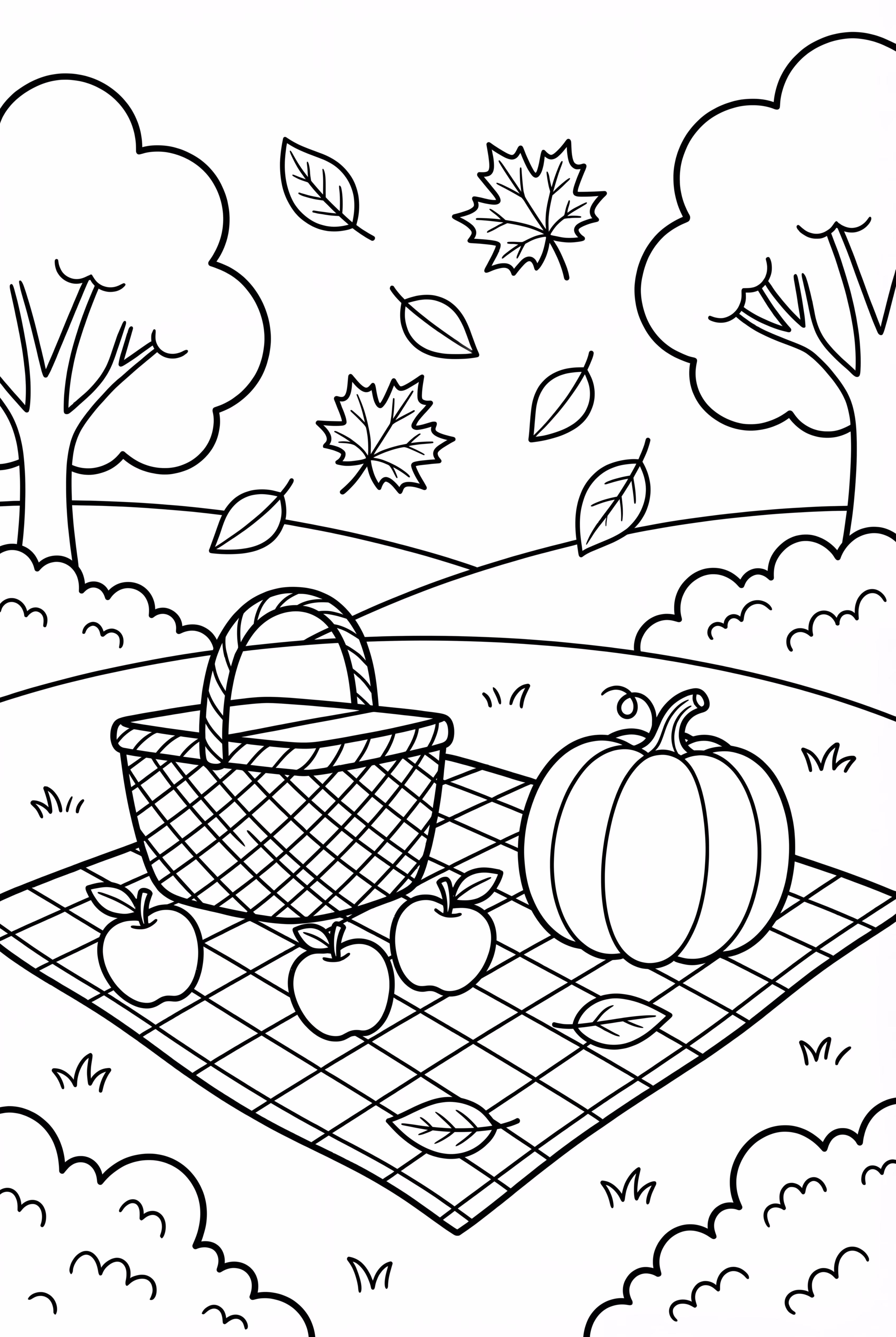 An Autumn Fall Picnic Blanket