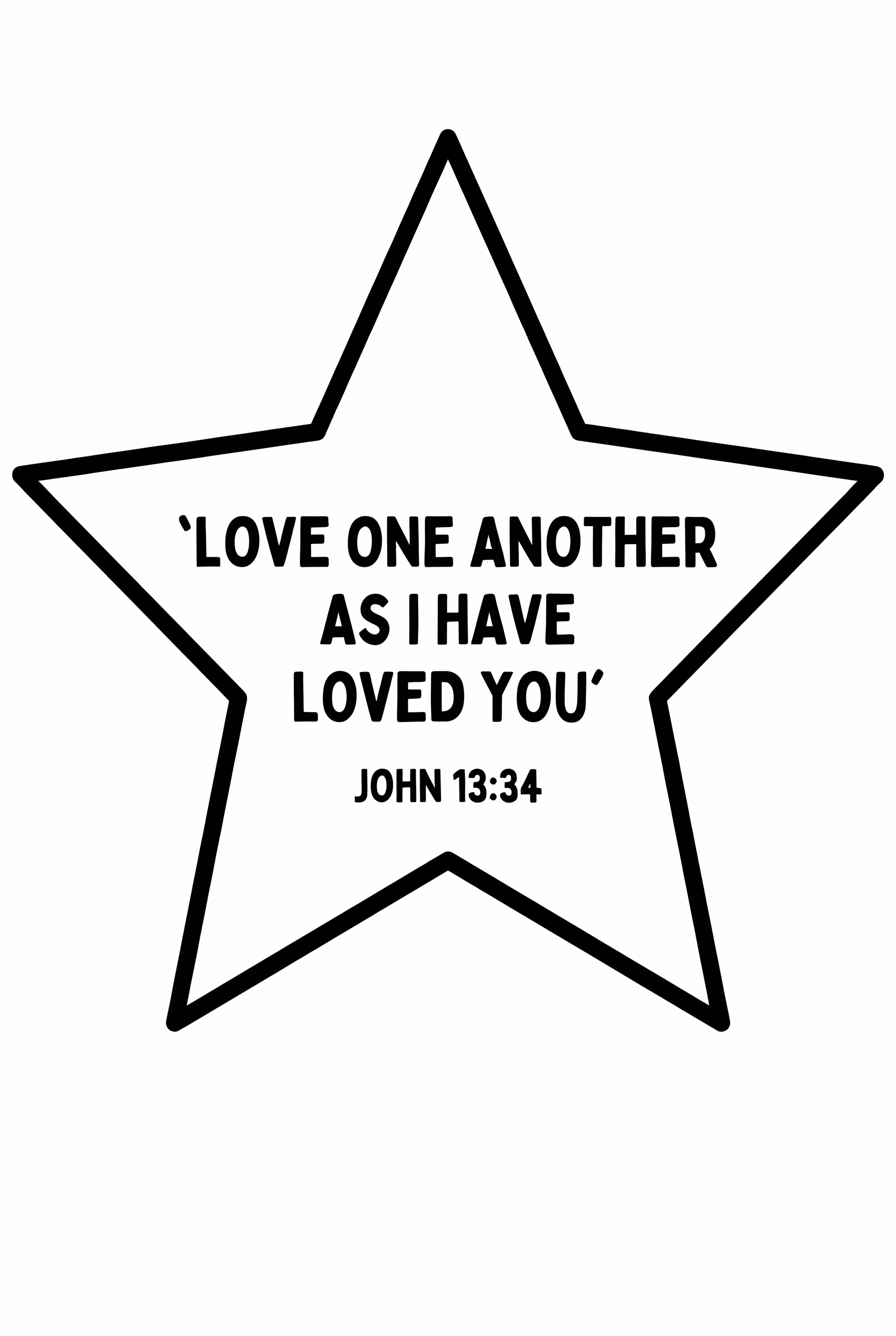 An Easy Bible Verse Inside A Large Star
