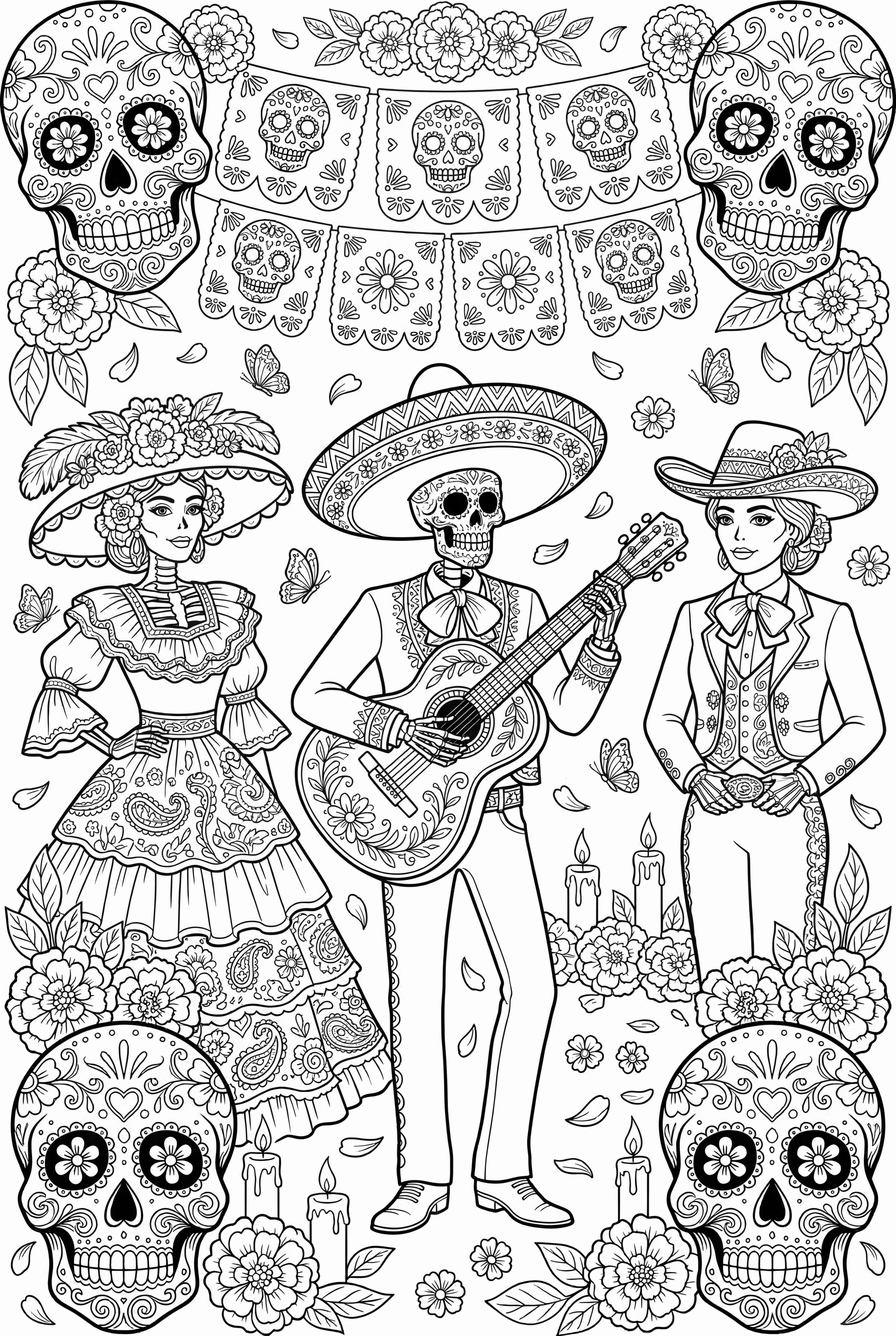 Une grande fête élaborée du Jour des Morts