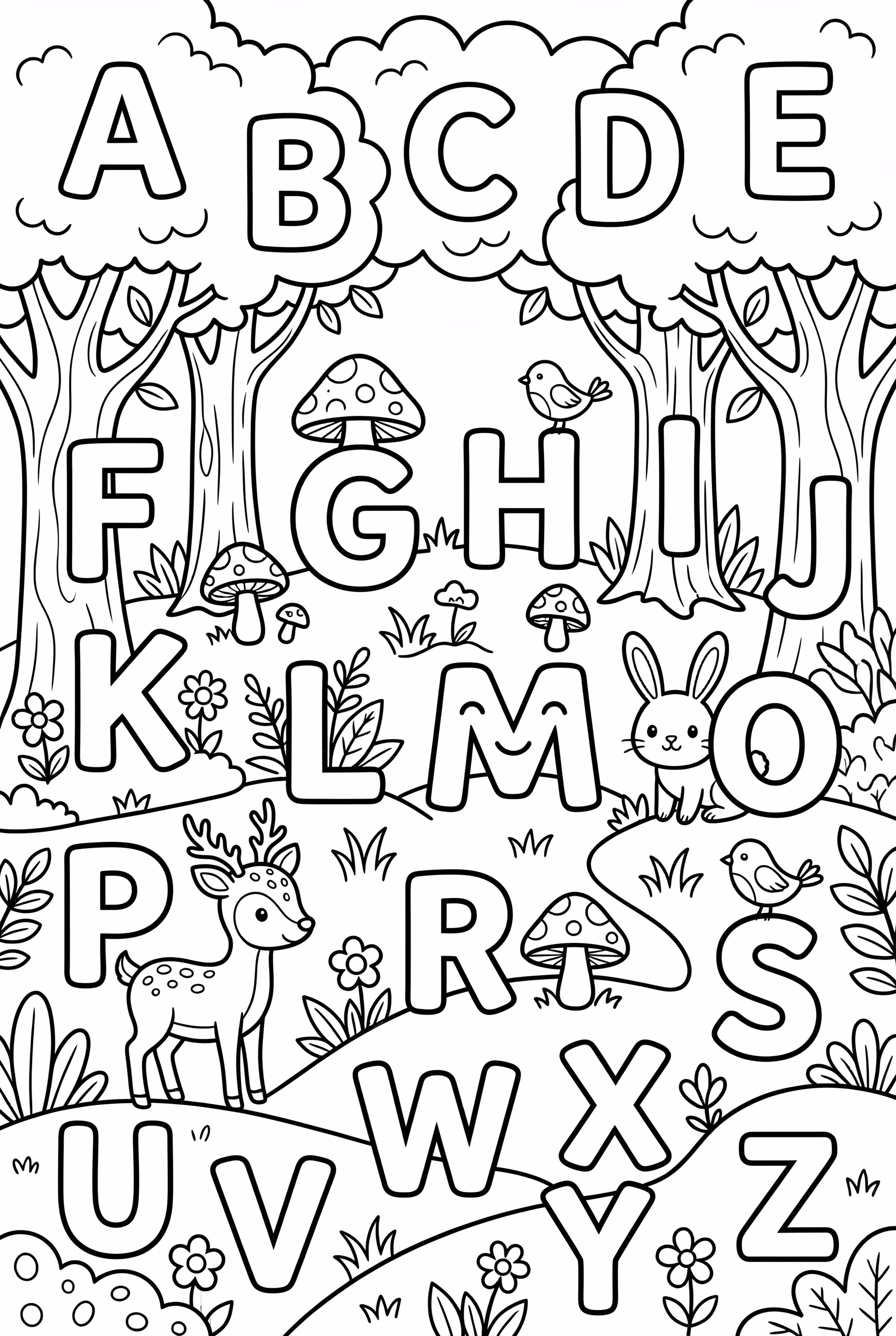 An Intricate Alphabet Hidden In A Magical Forest
