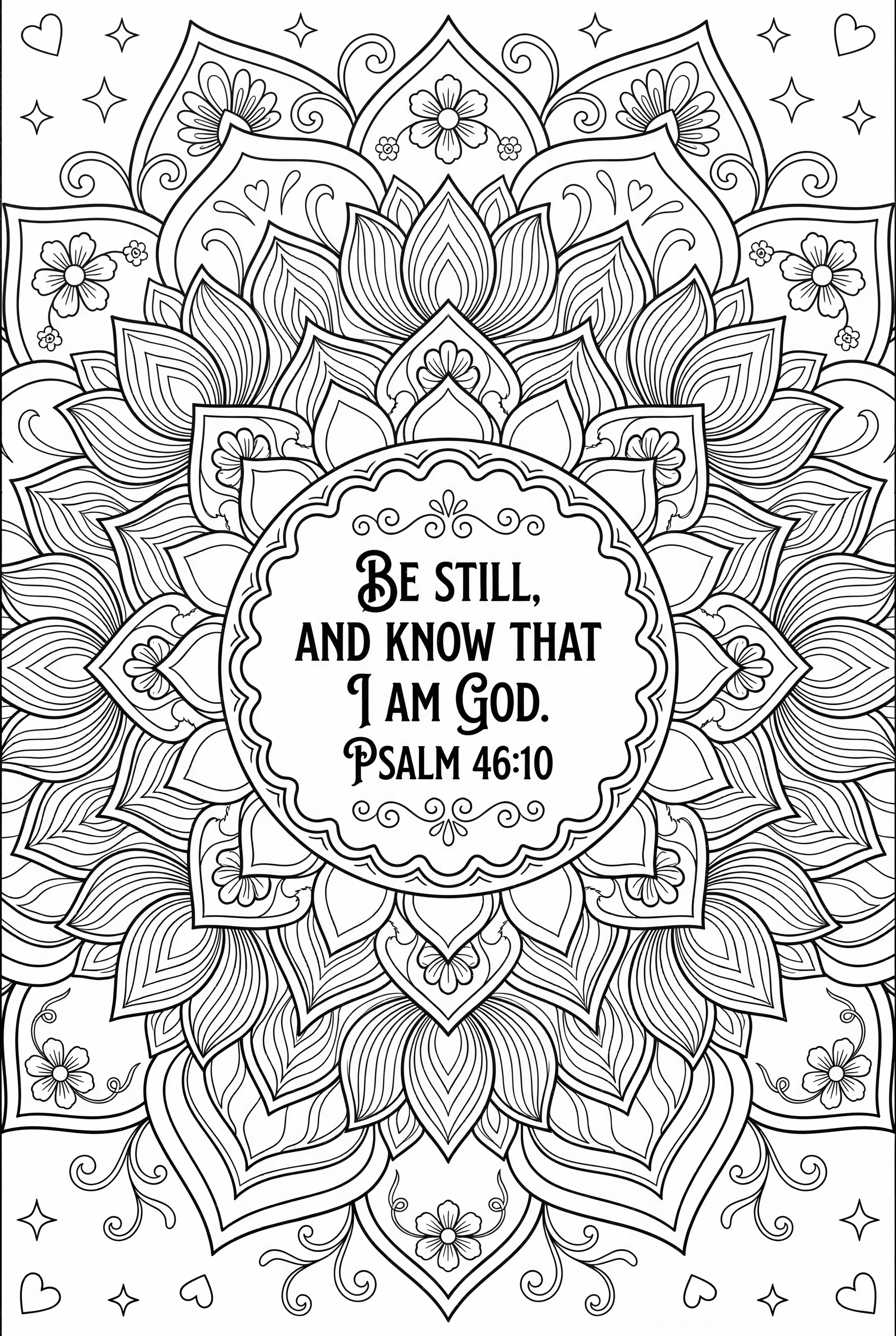 带曼陀罗图案的精美圣经经文