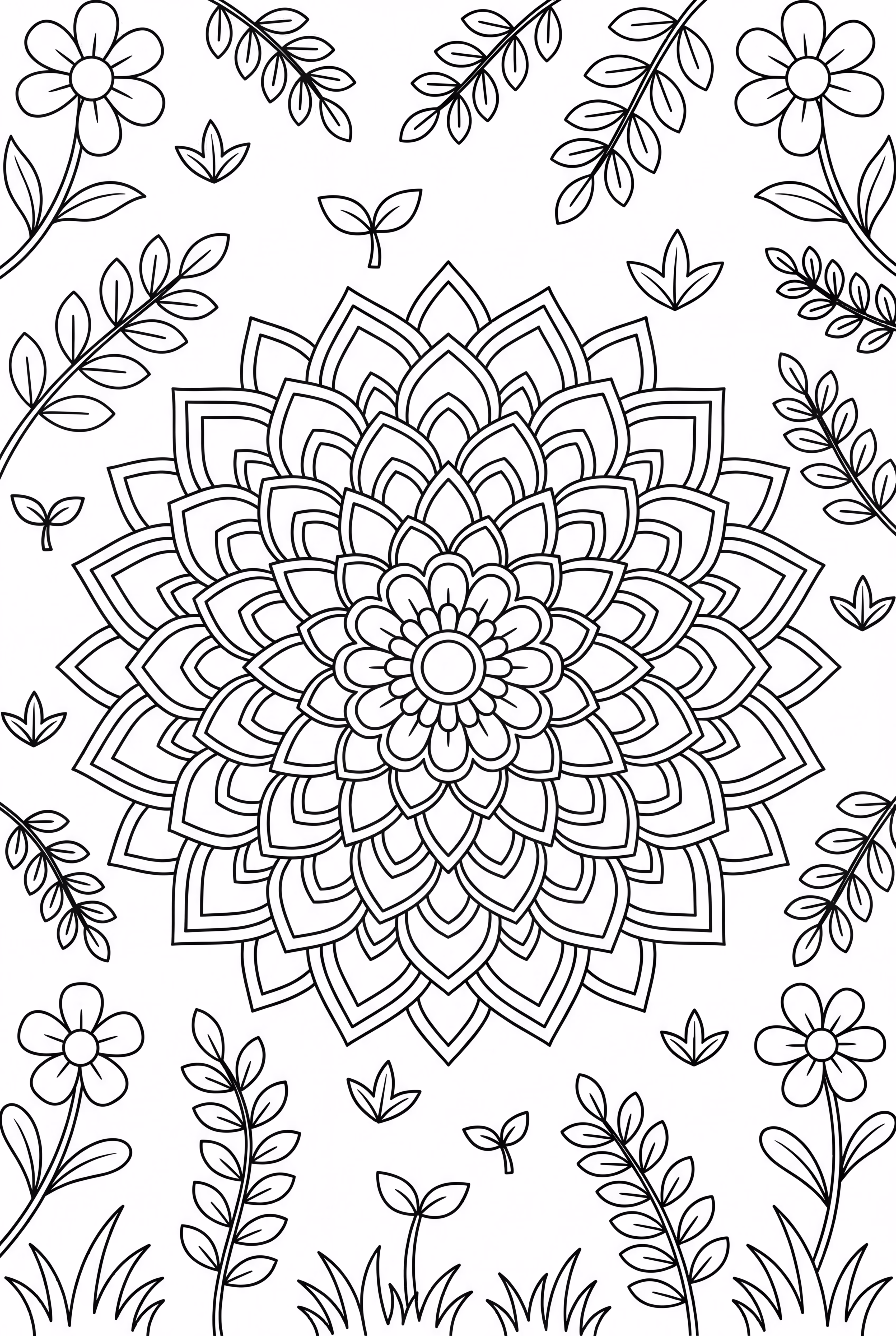 An Intricate Mandala Garden Pattern