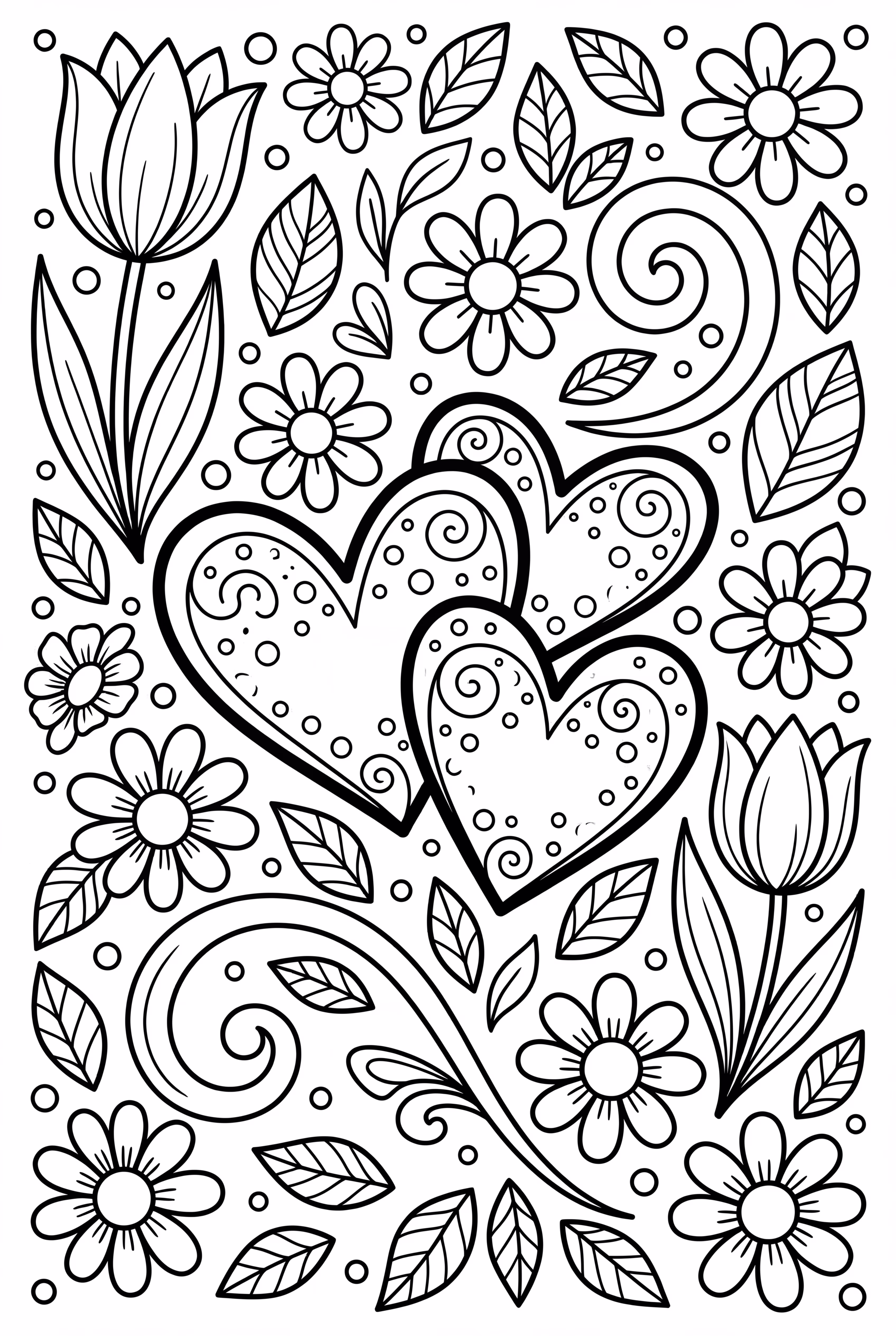 An Intricate Pattern Of Hearts and Flowers