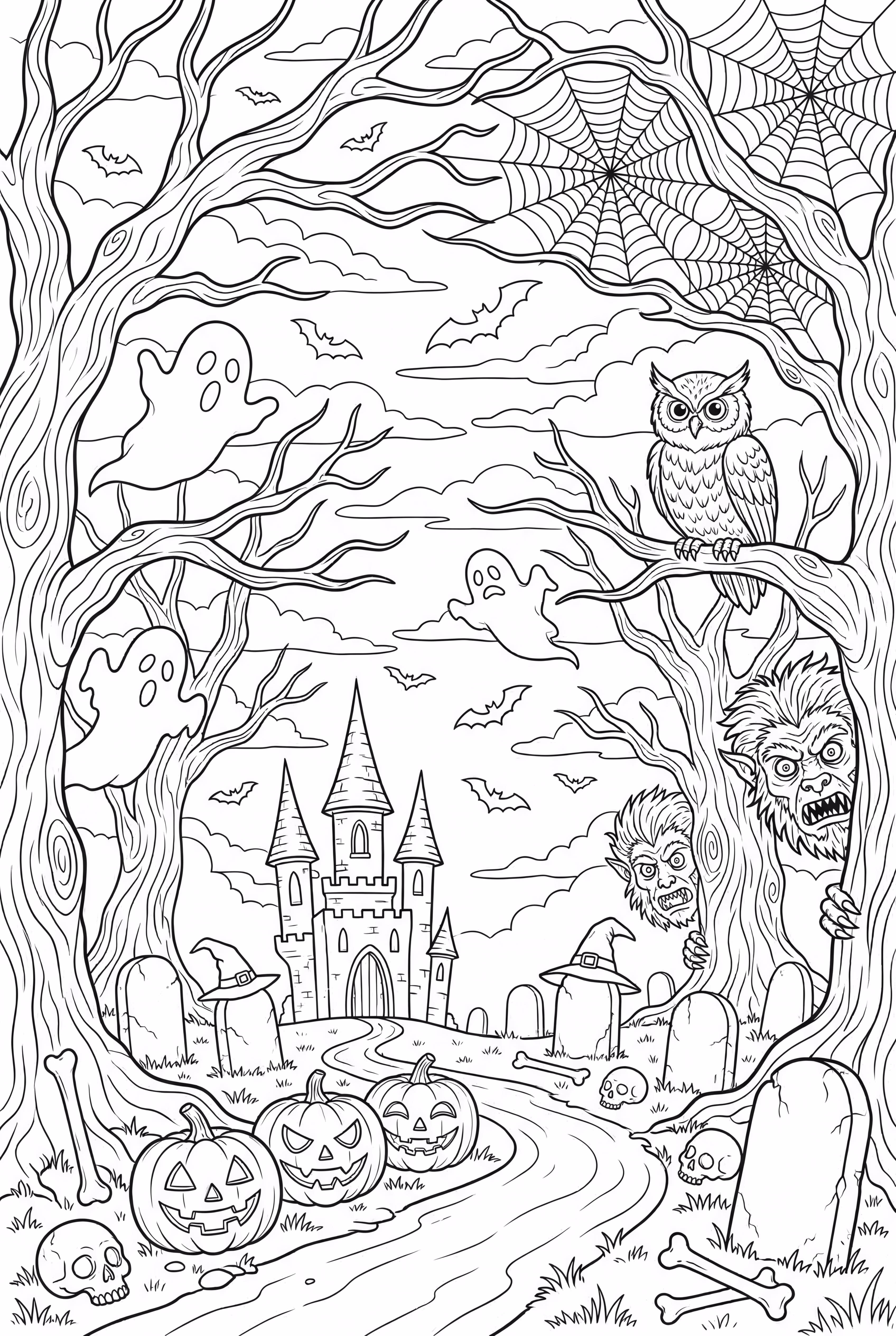 An Intricate Spooky Forest for Halloween 2025