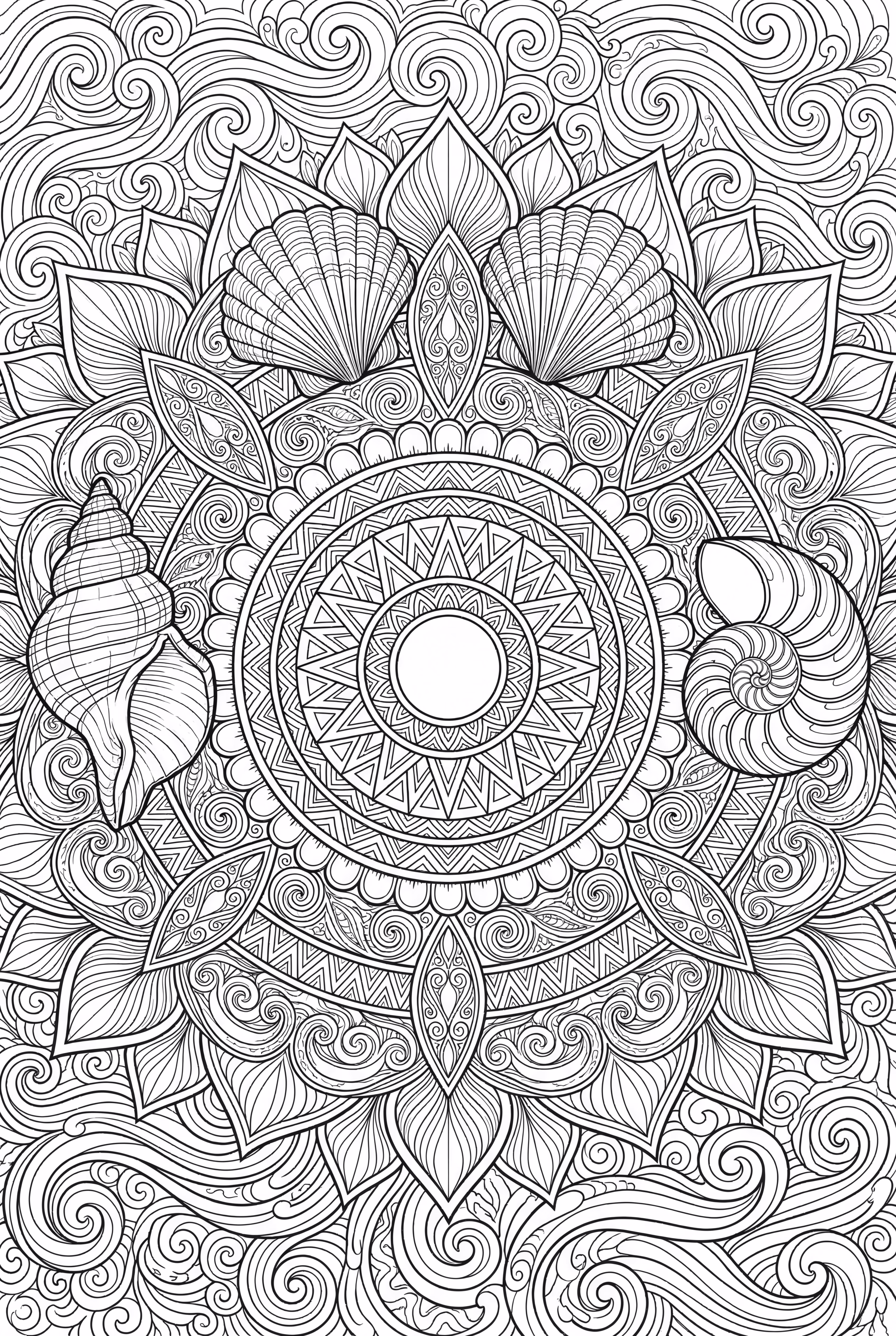 An Intricate Summer Mandala With Shells