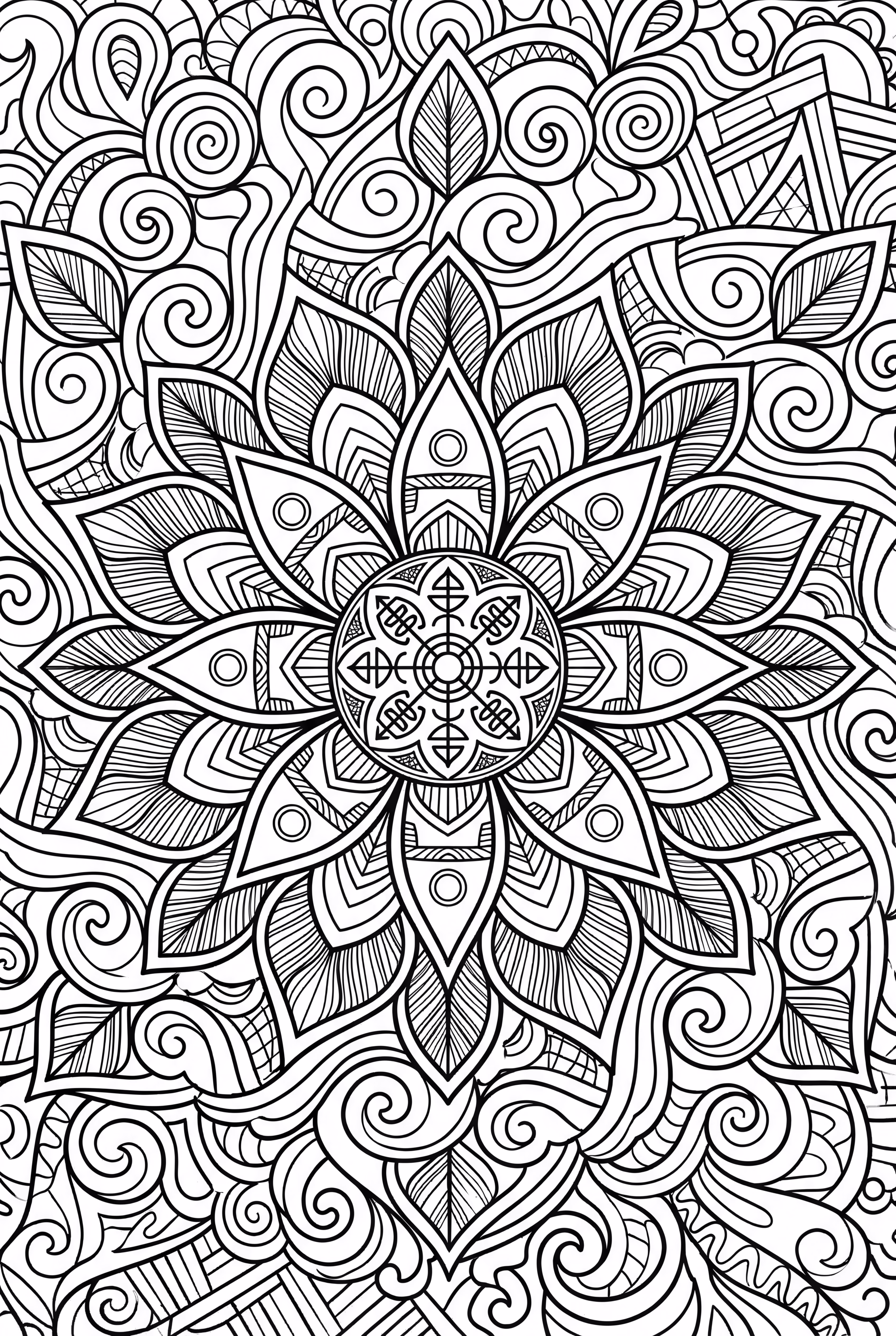 An Intricate Trippy Mandala Design
