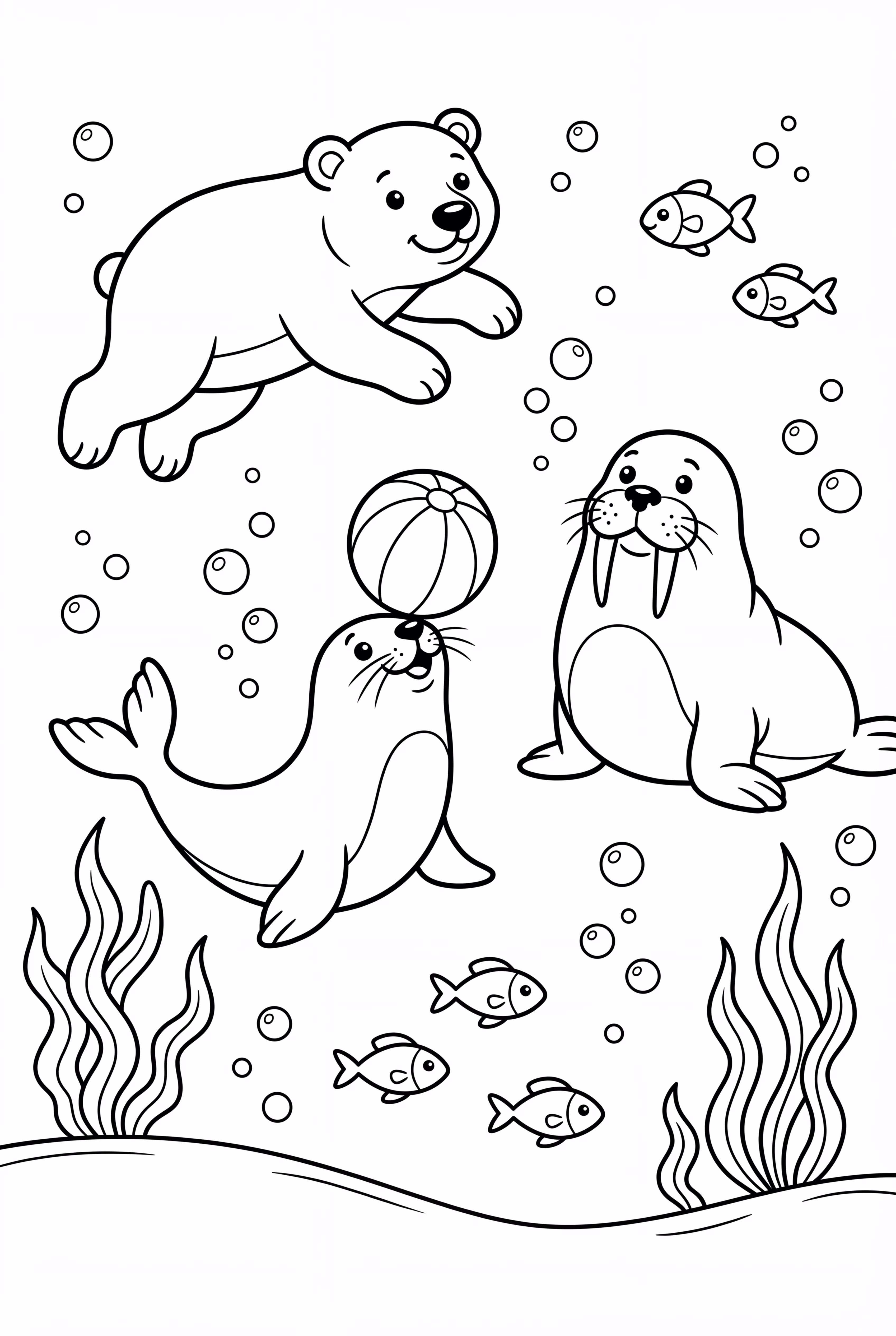 An Underwater Kingdom of the Arctic Animals