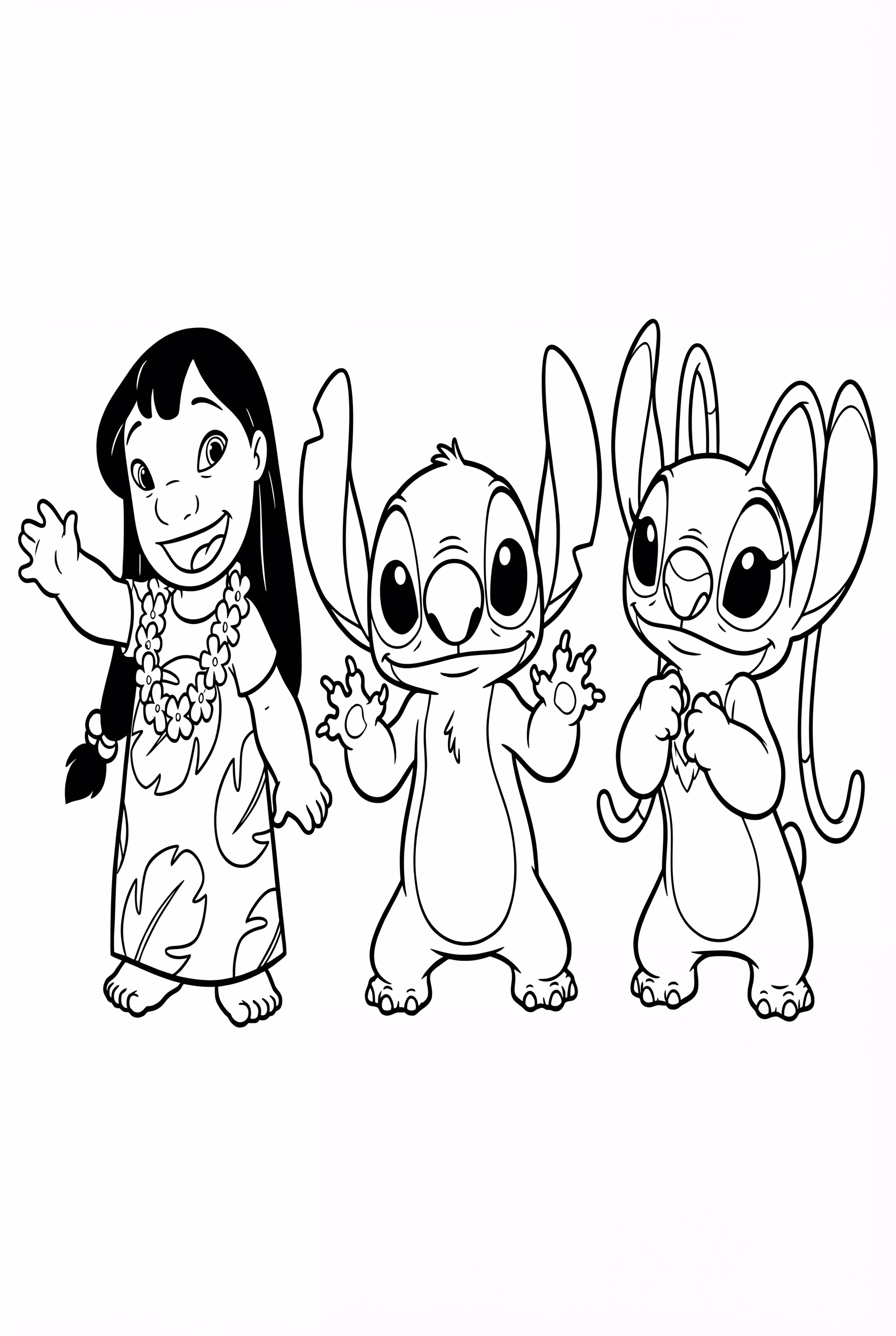 Angel And Lilo And Stitch Posing