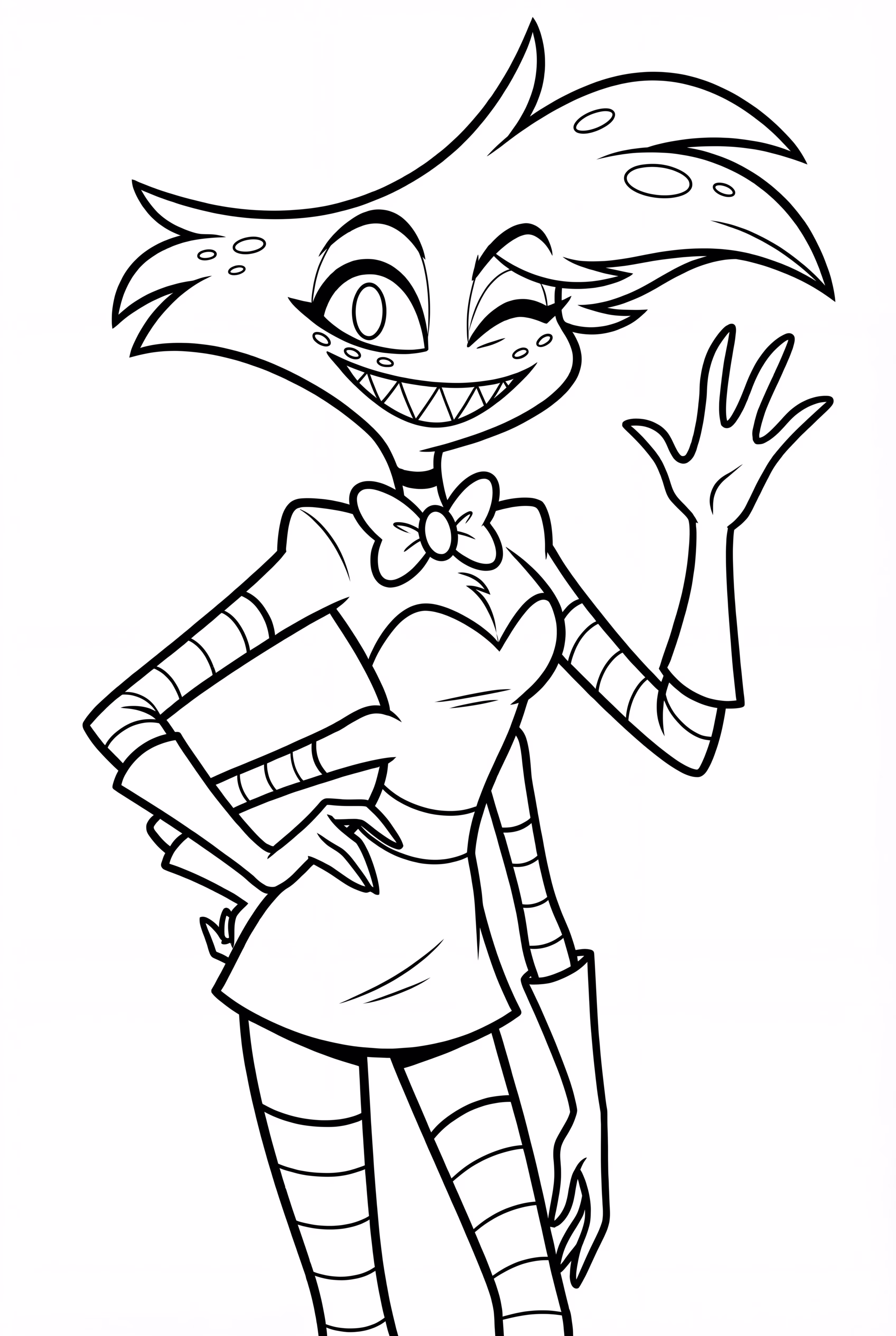 Angel Dust Winks At The Hazbin Hotel