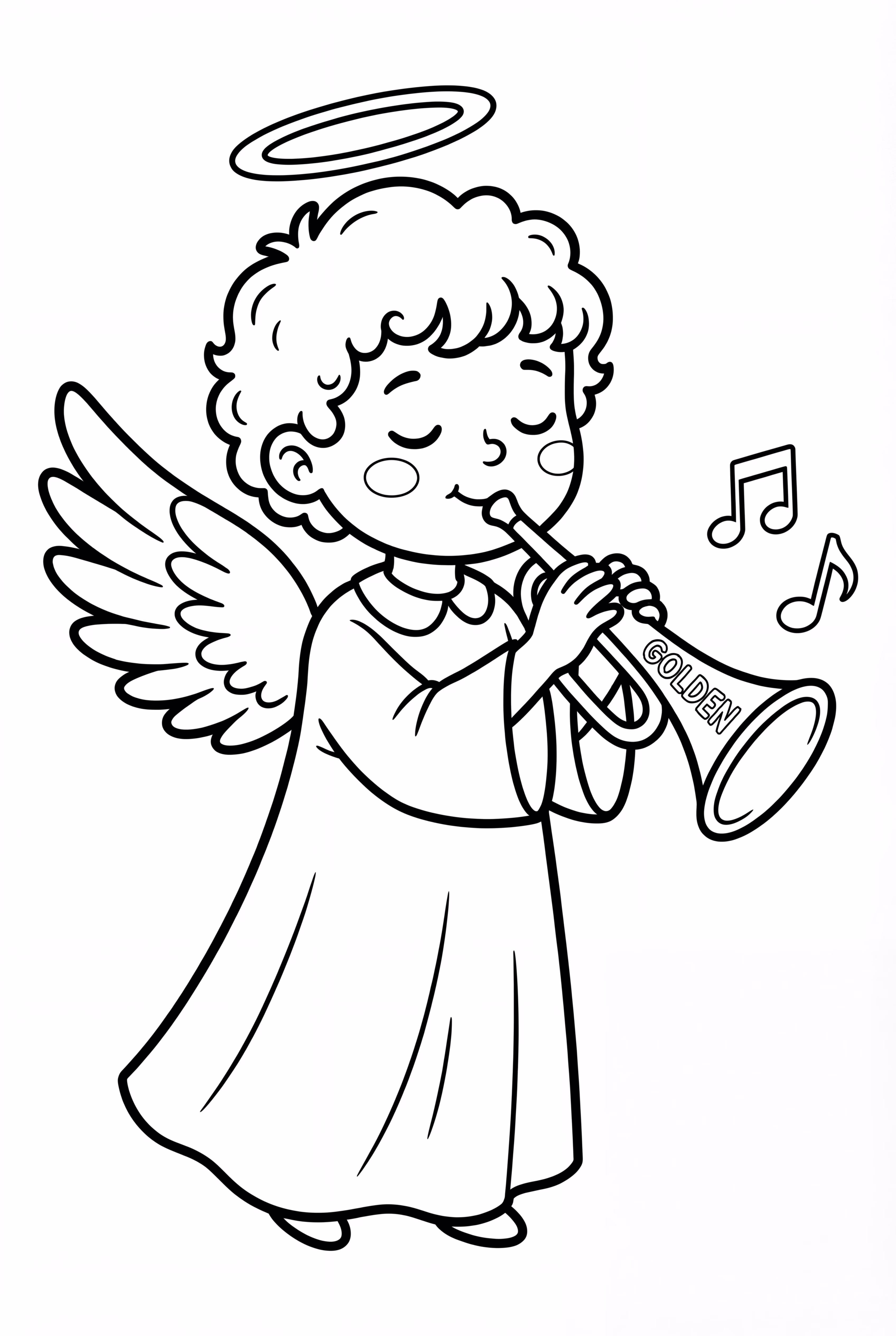 天使吹金色小号