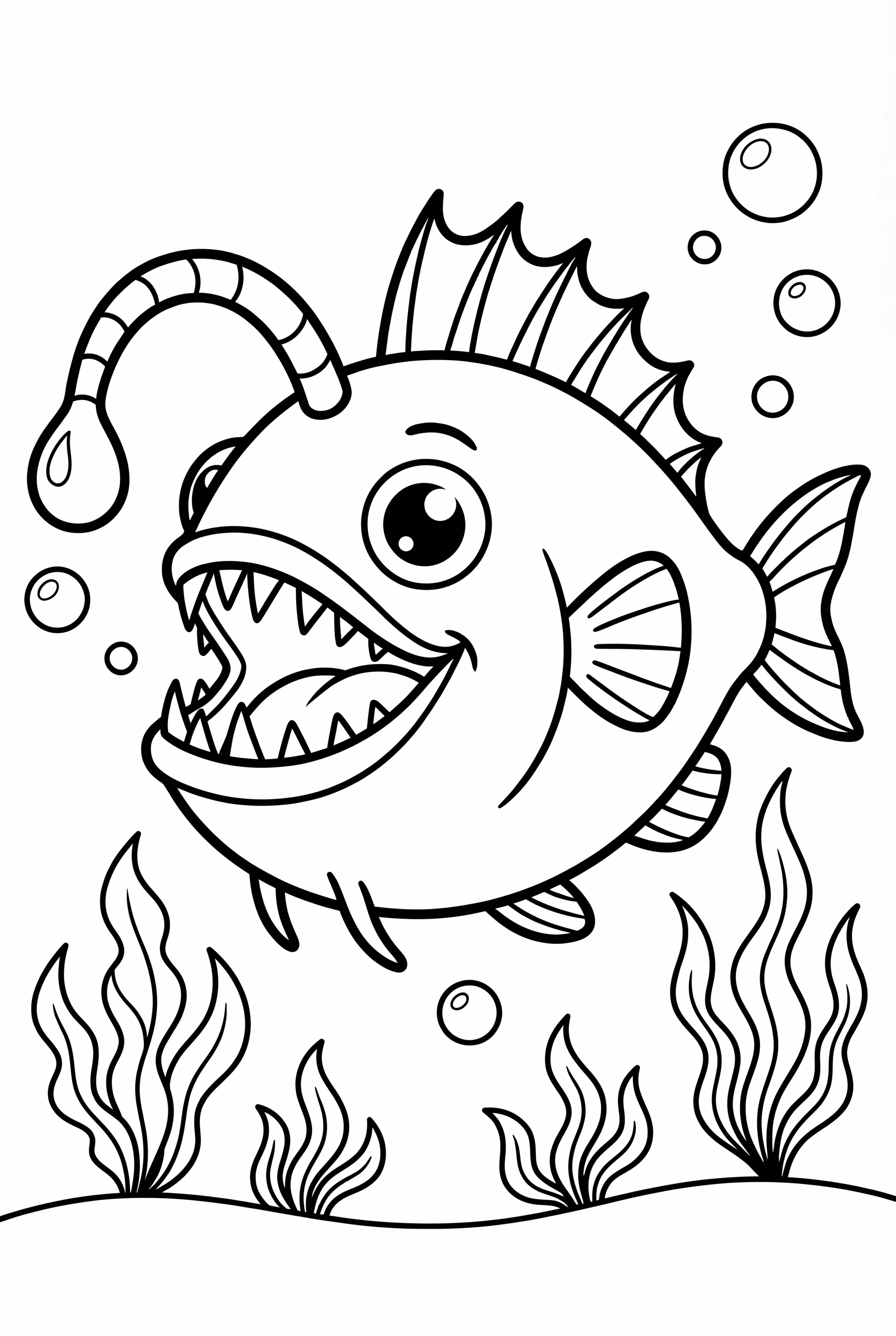 Angler Fish in the Deep Ocean