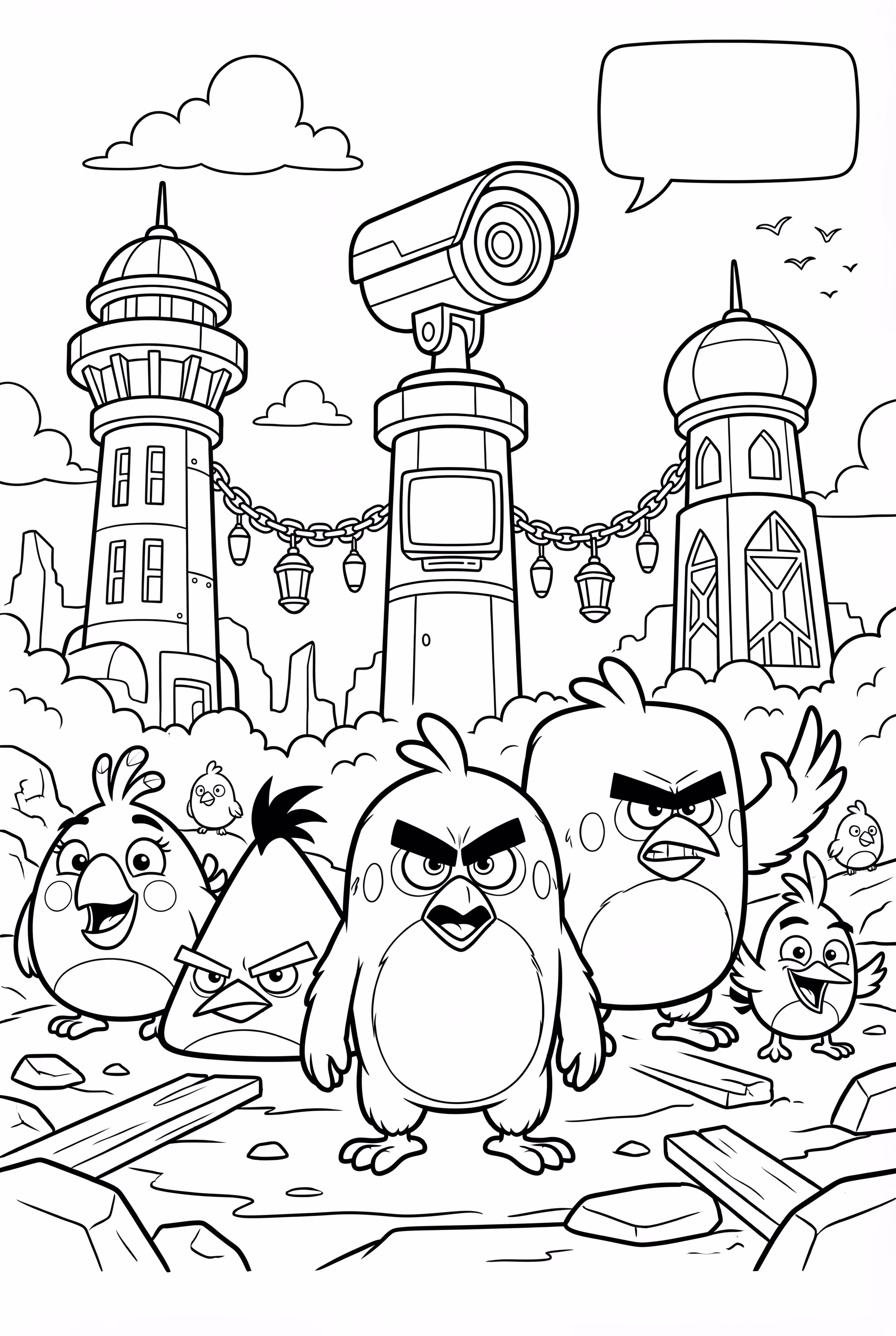 Angry birds movie scene