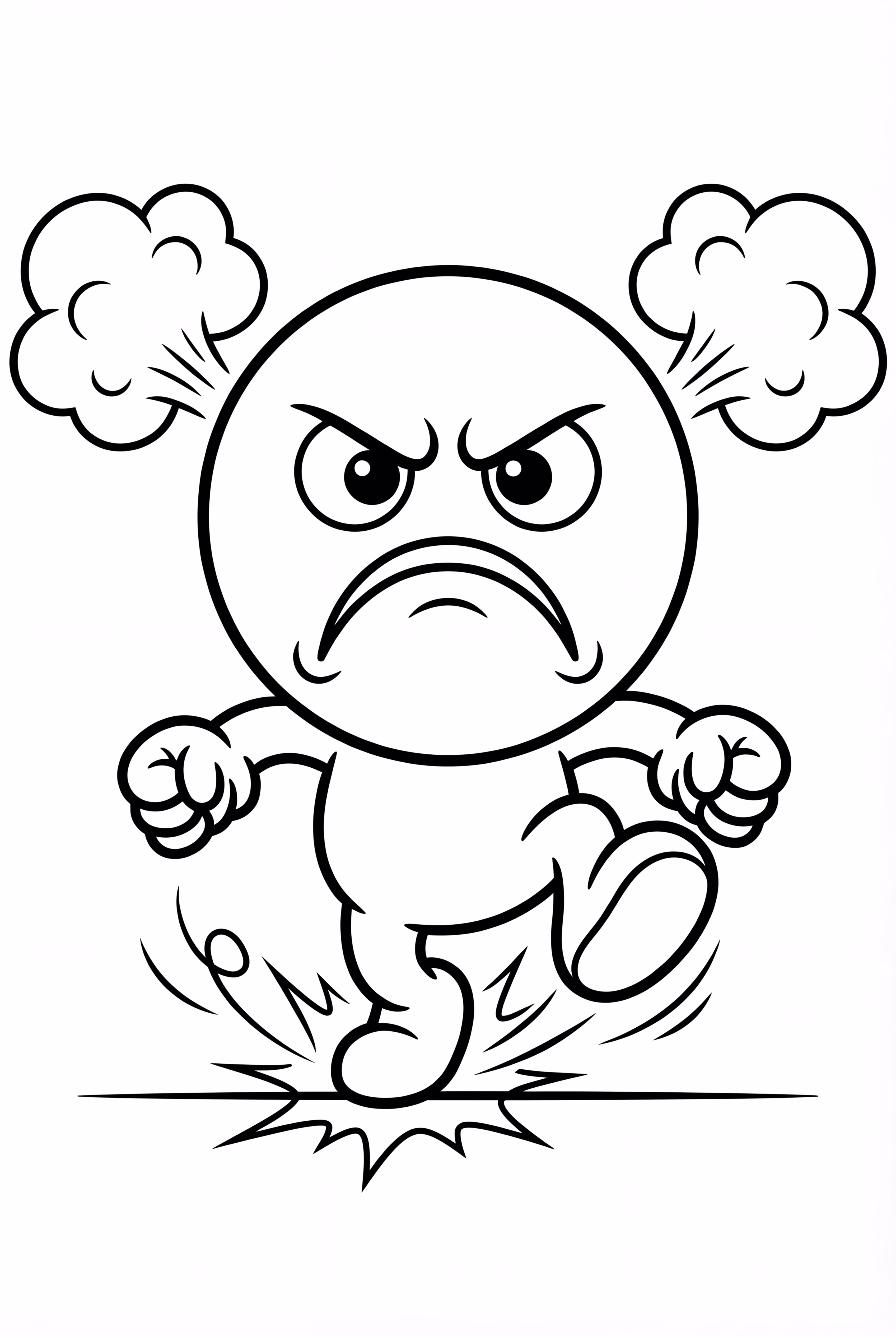 Angry Emoji Stomping Feet