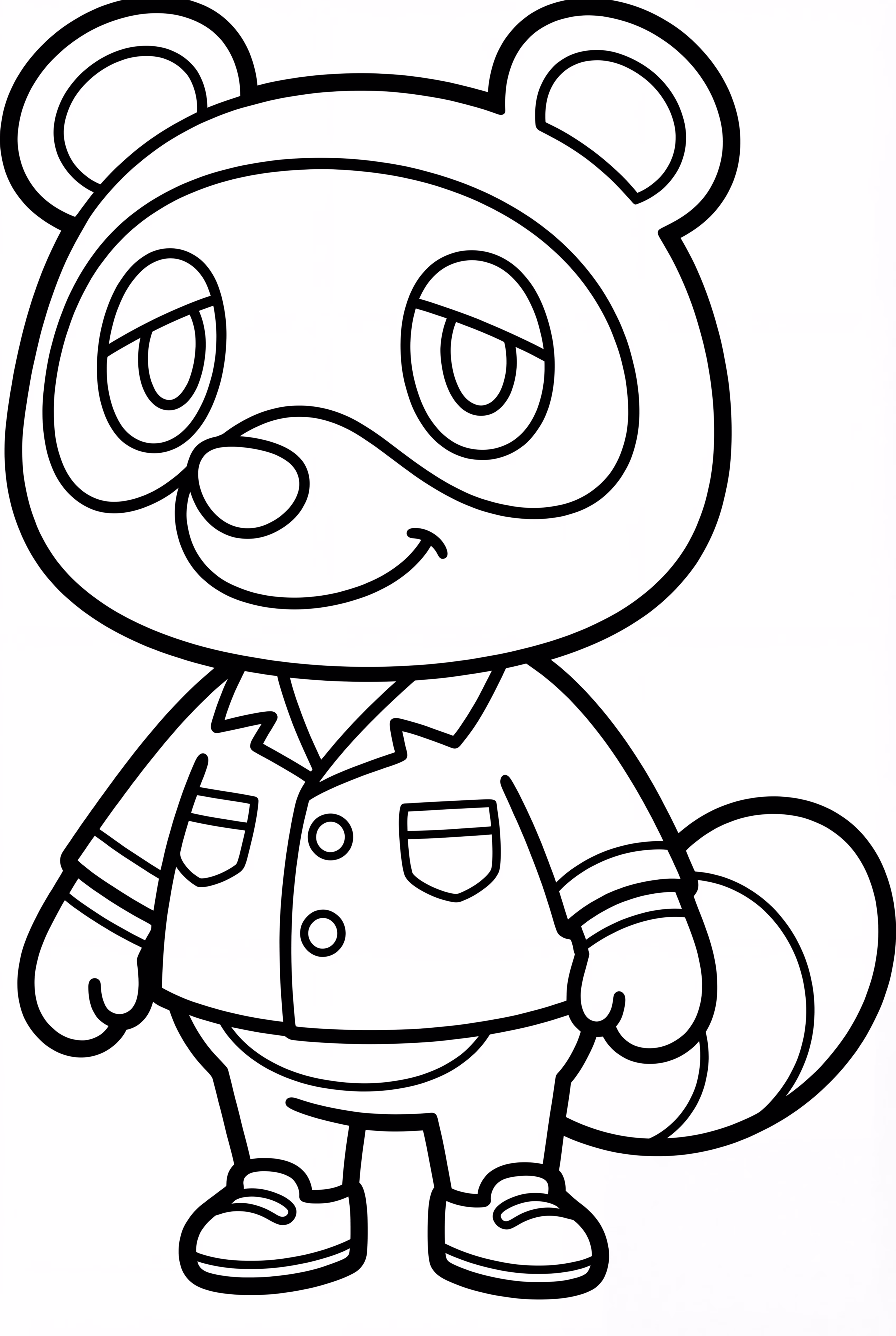 동물의 숲 캐릭터 톰 눅 미소짓는 모습