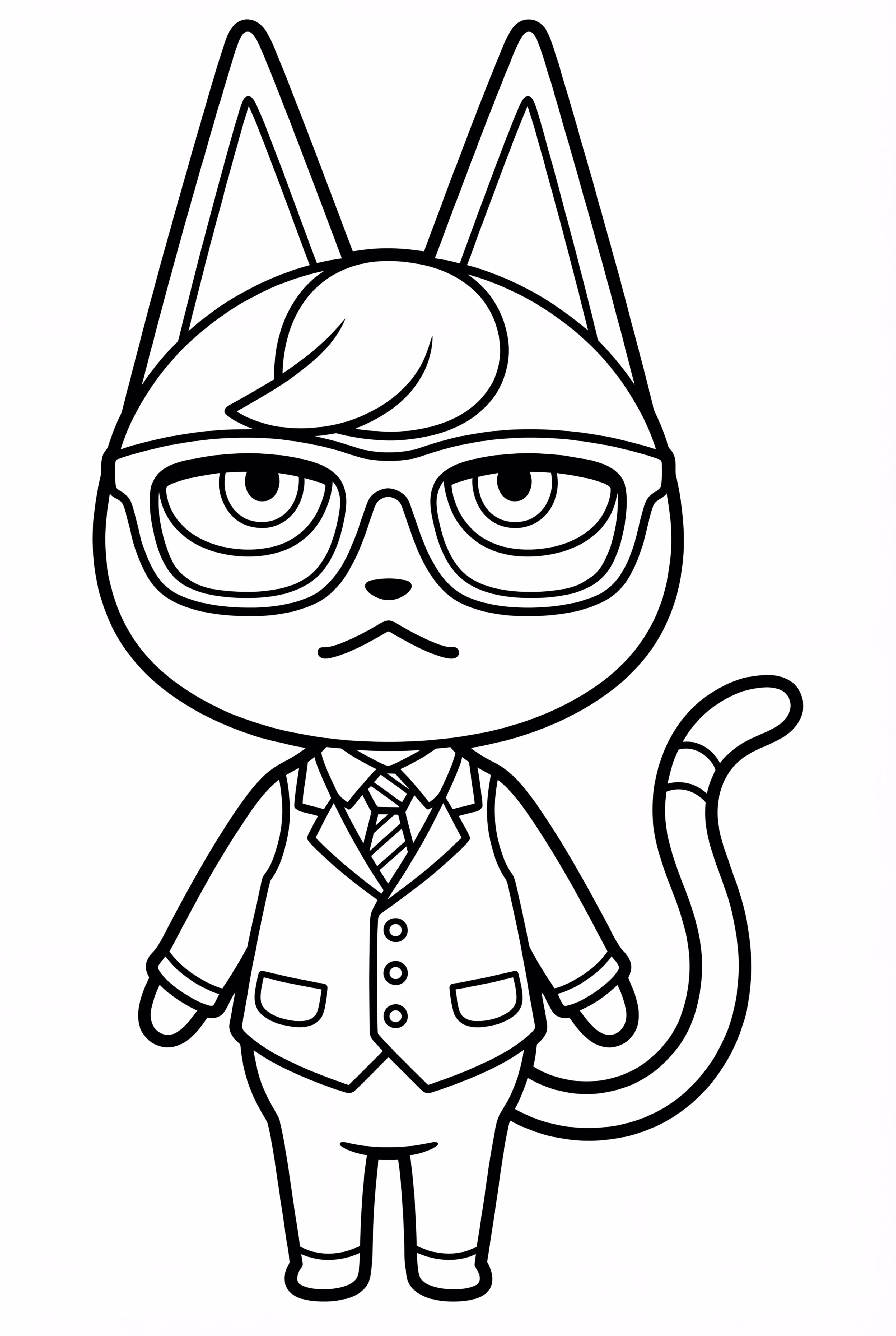 眼鏡をかけたどうぶつの森の住民レイモンド