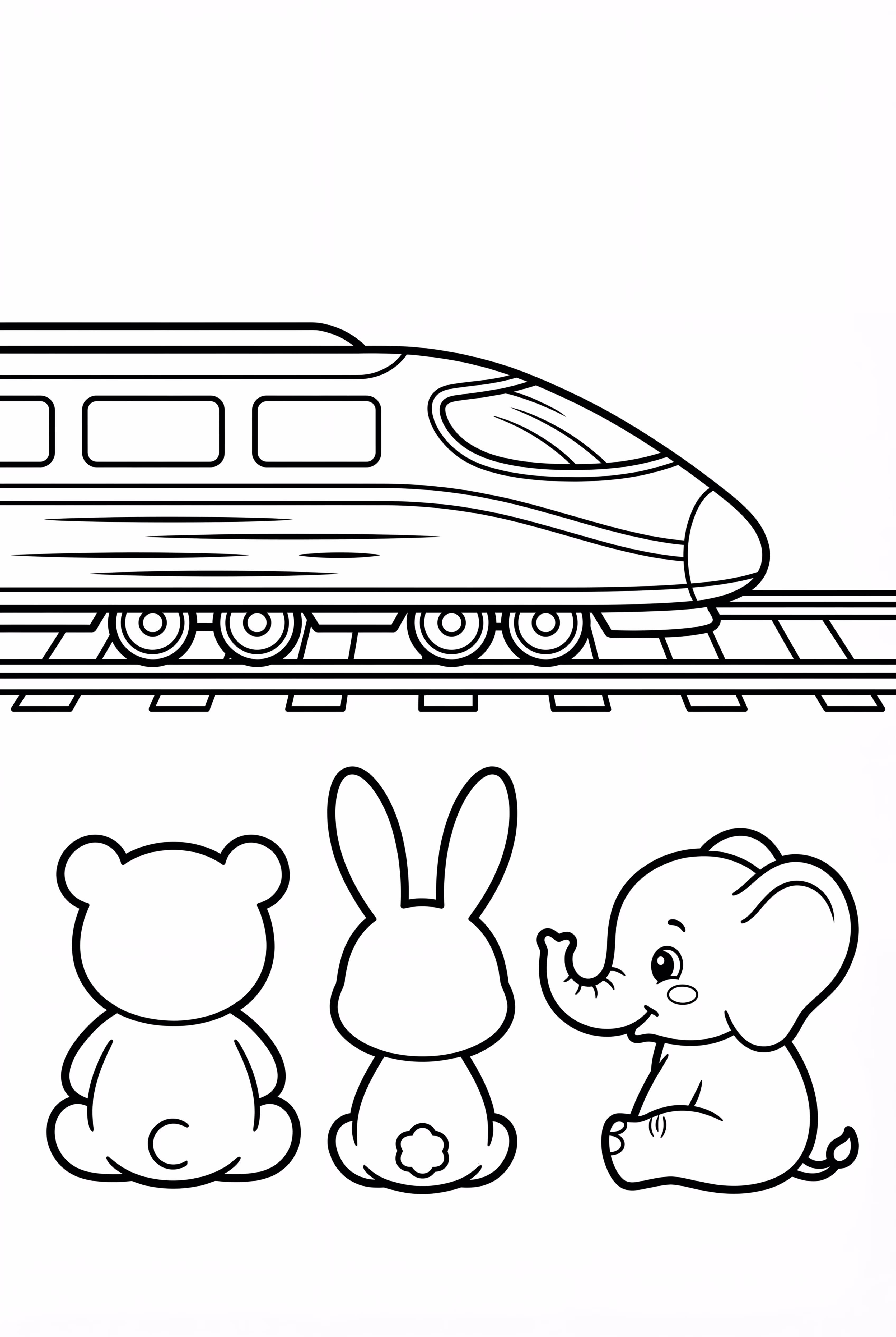 Animals Watching A High Speed Train