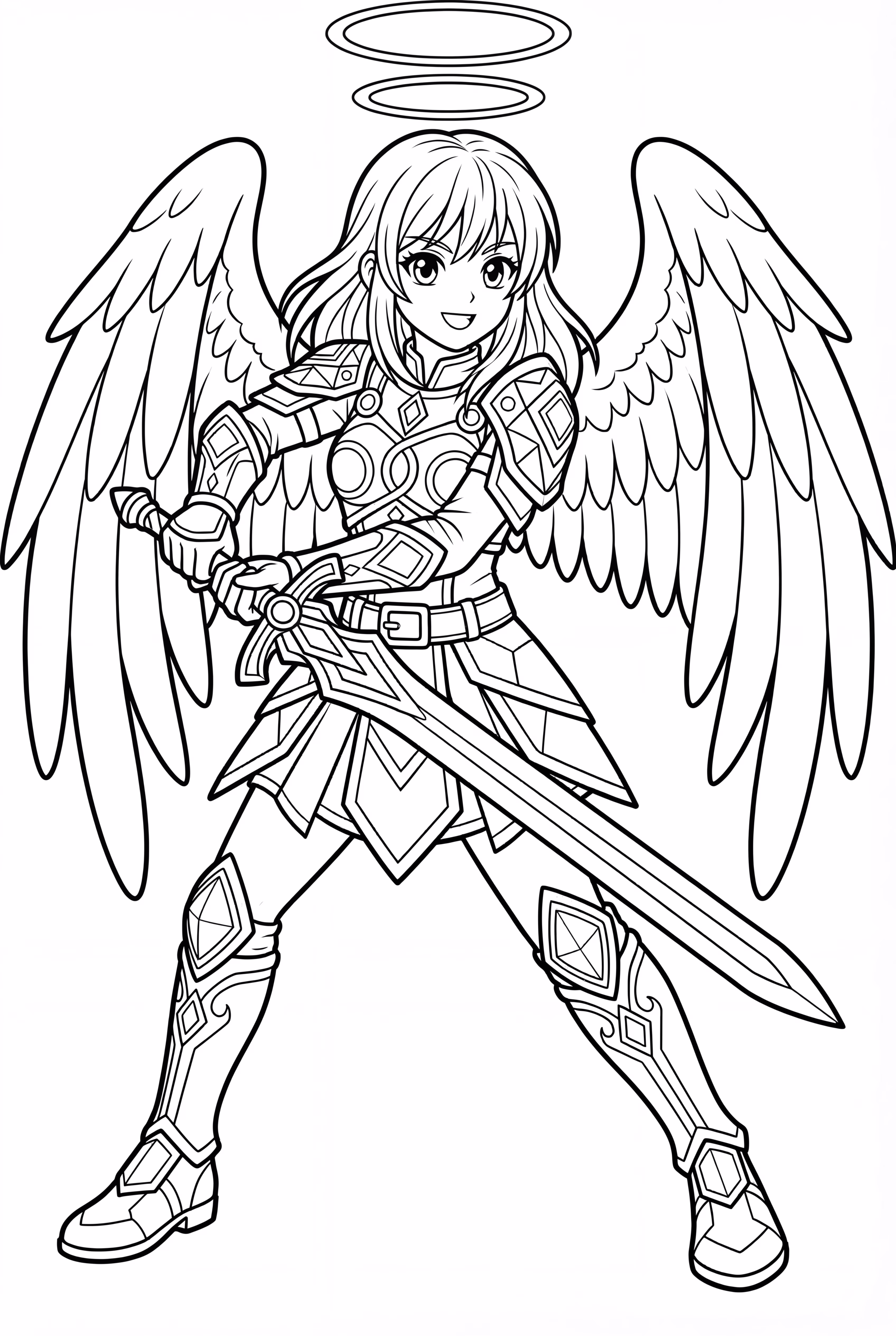Anime Angel Warrior Battle