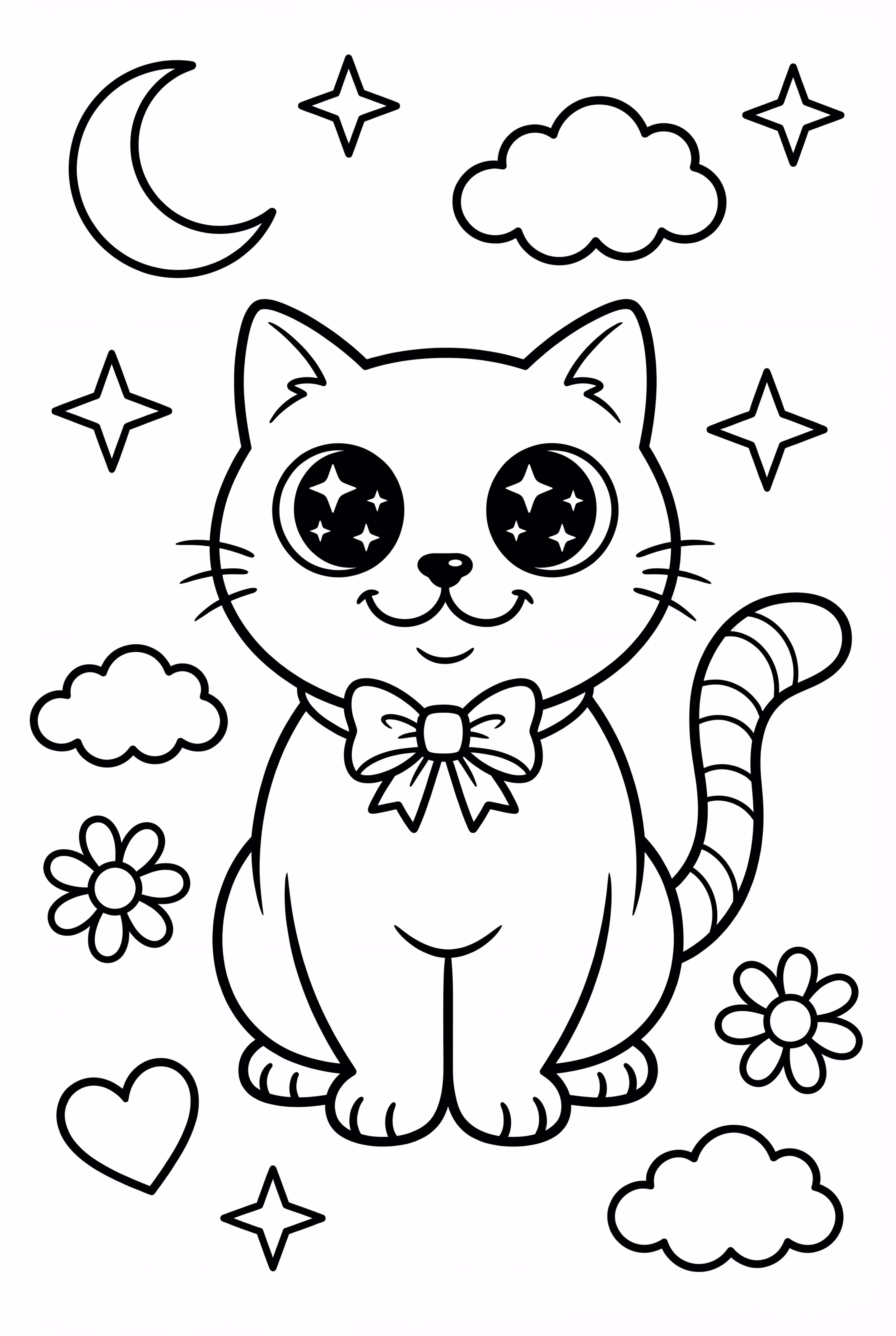 Anime Cat With Sparkling Eyes