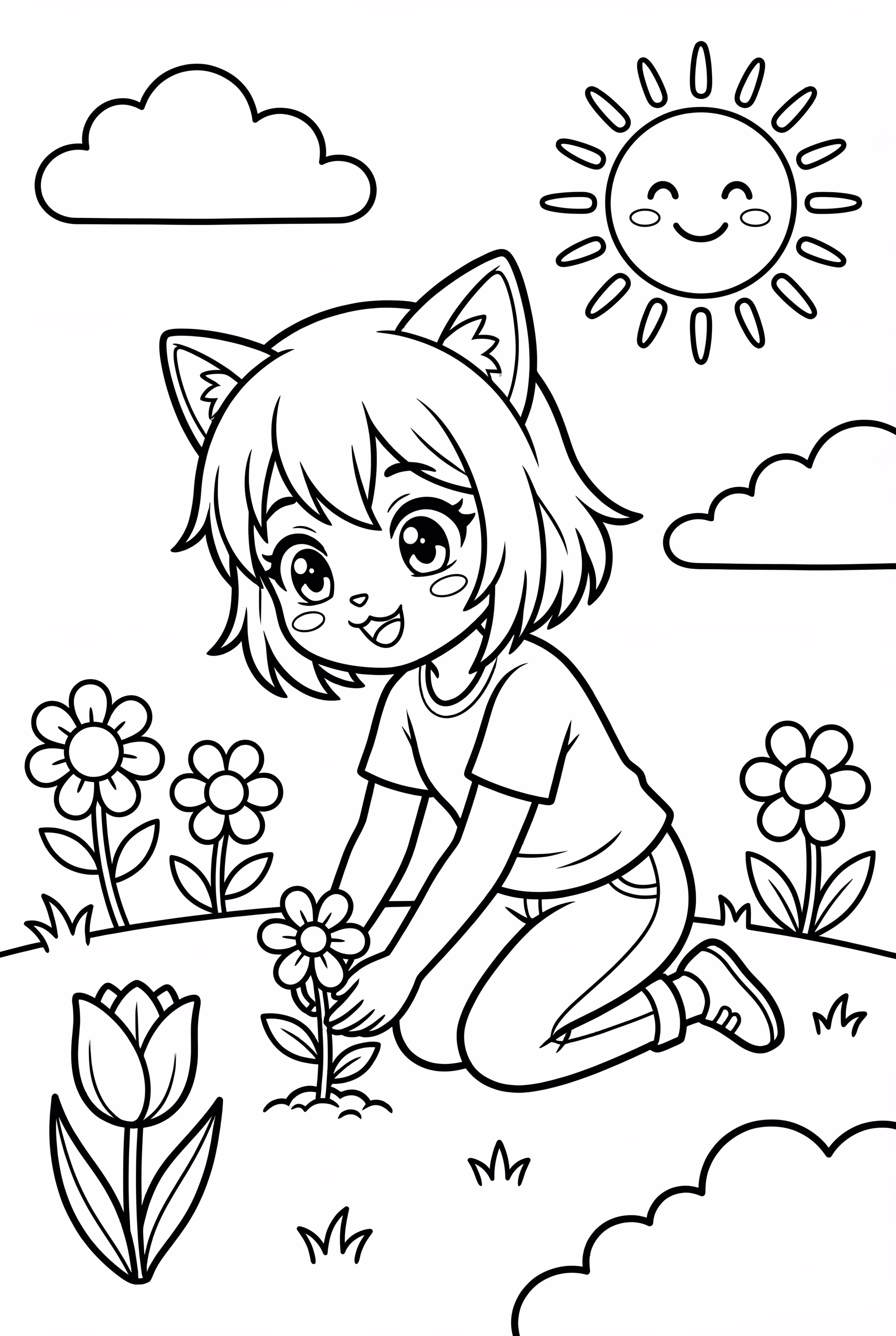 Aphmau Planting Flowers In A Garden