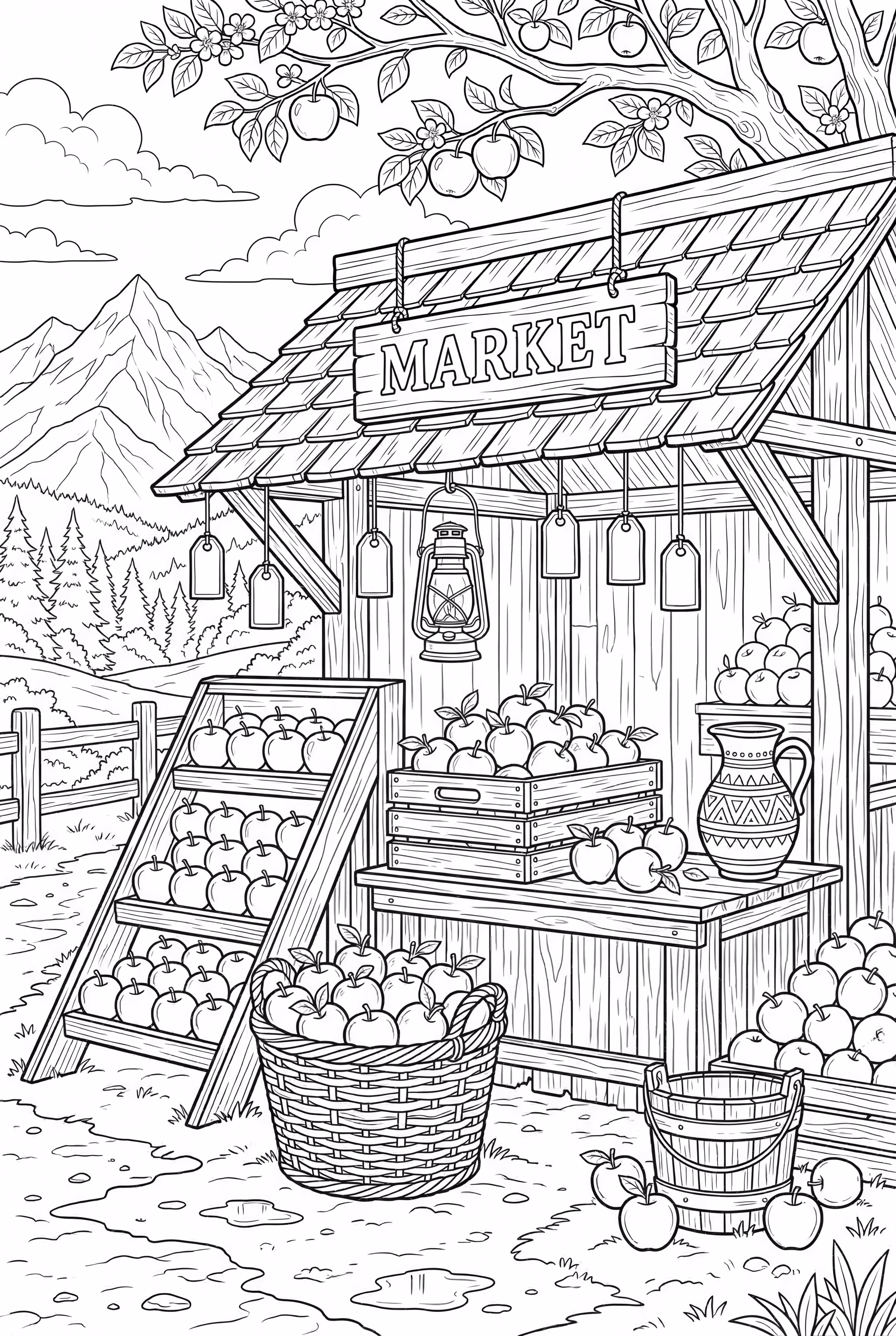 Apple Basket at the Farmers Market